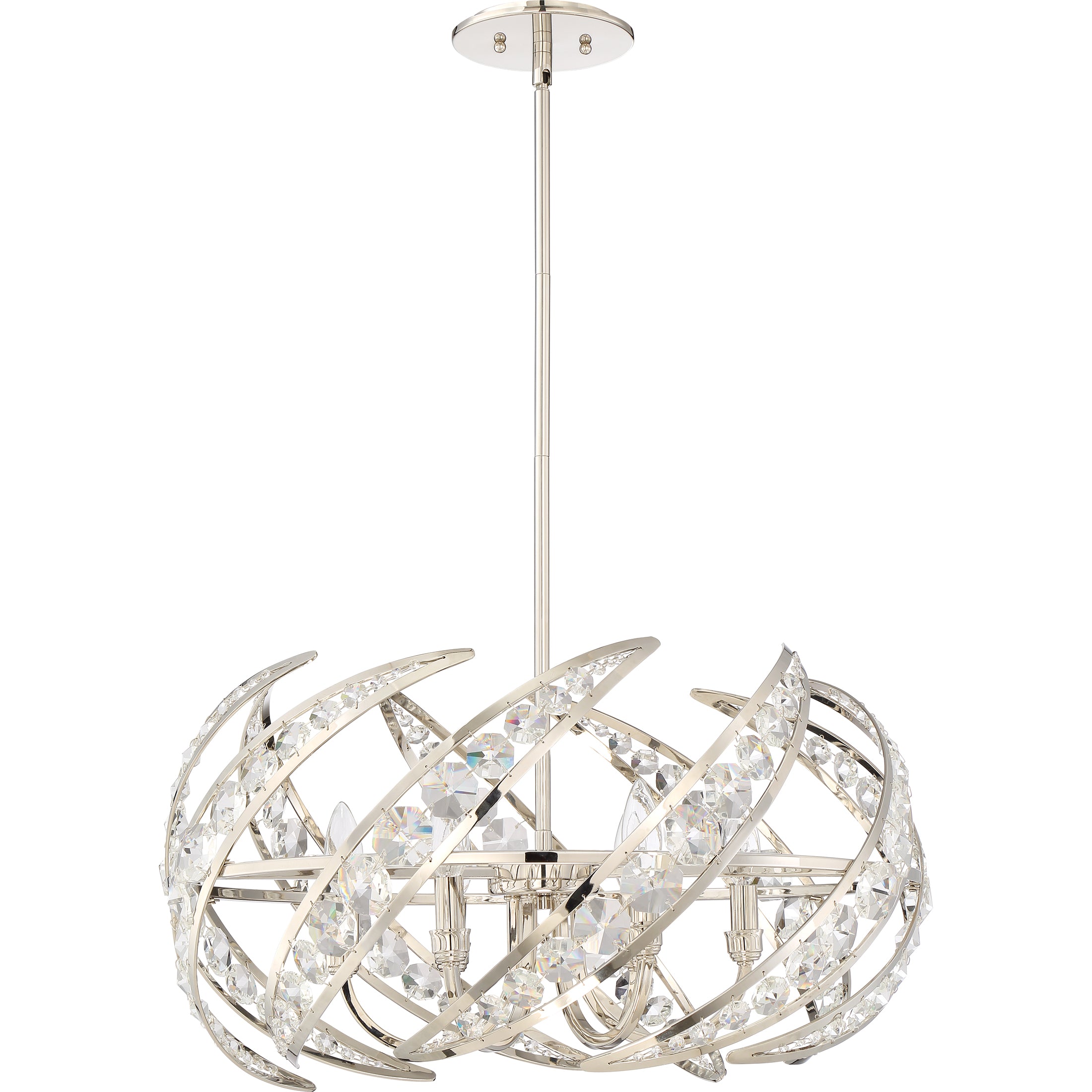 Quoizel Crescent Pendant závěsné svítídlo polished nickel