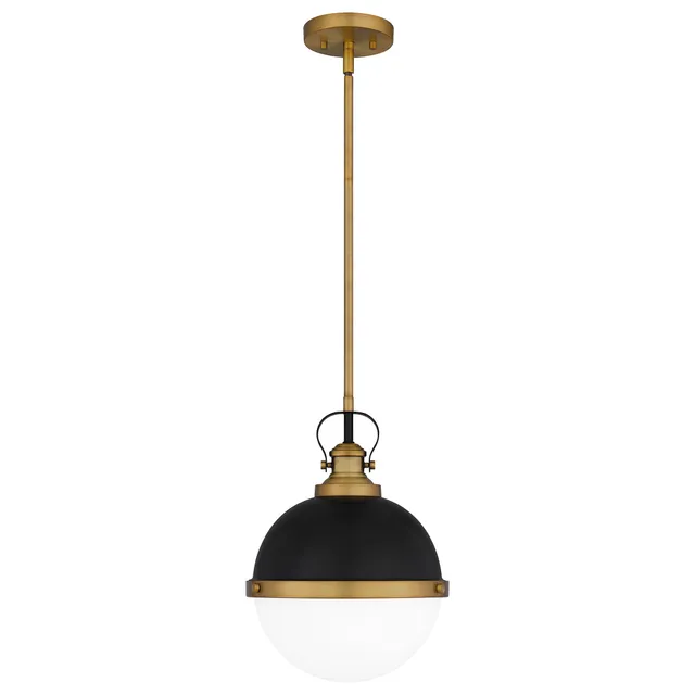 Quoizel Sullivan závěsné svítidlo matte black sklo