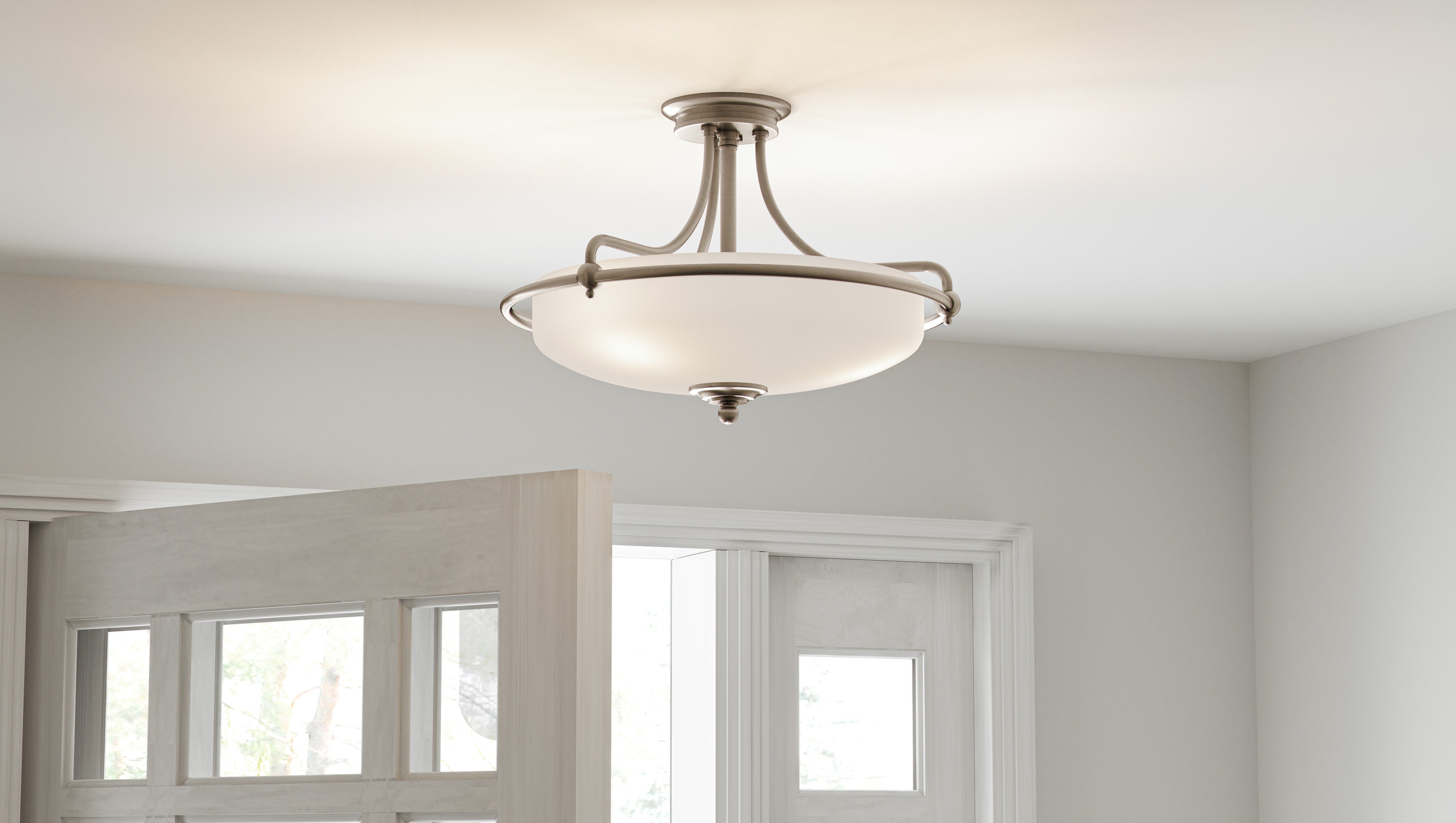 Quoizel Griffin Semi-Flush stropní světlo antique nickel 21"