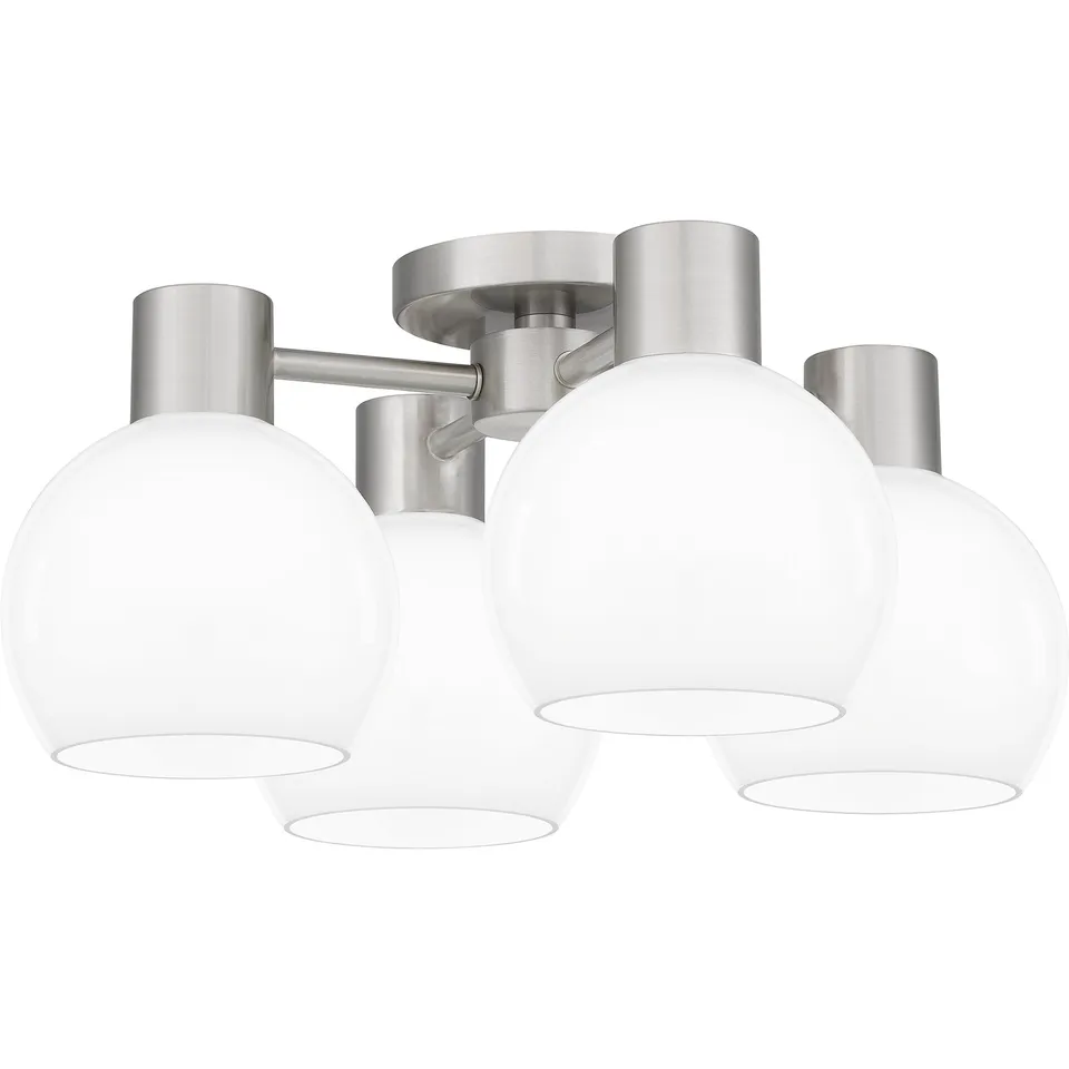 Quoizel Donahue stropní svítídlo brushed nickel opál