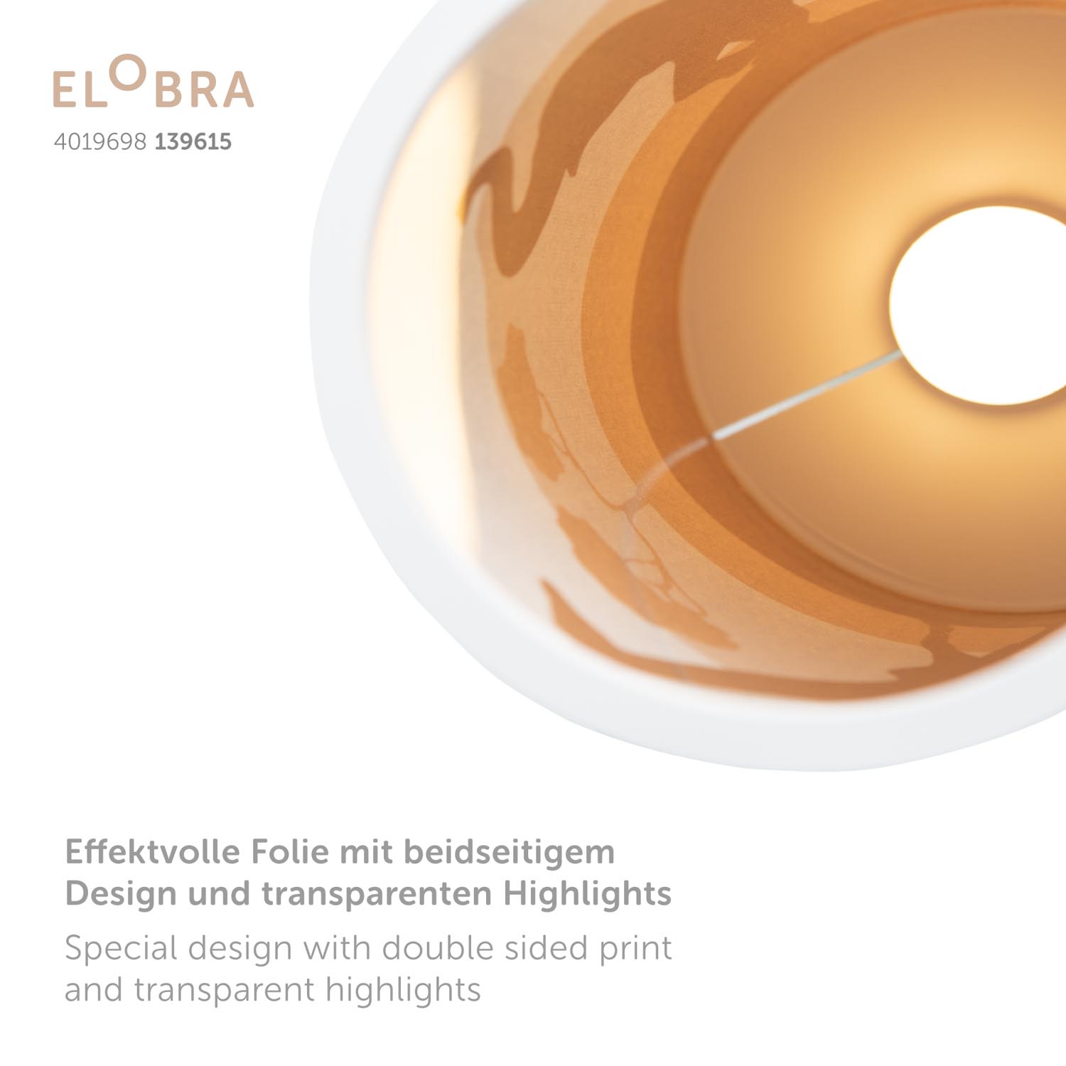 Elobra Scandi Savanne stolní lampička oranžová 15 cm