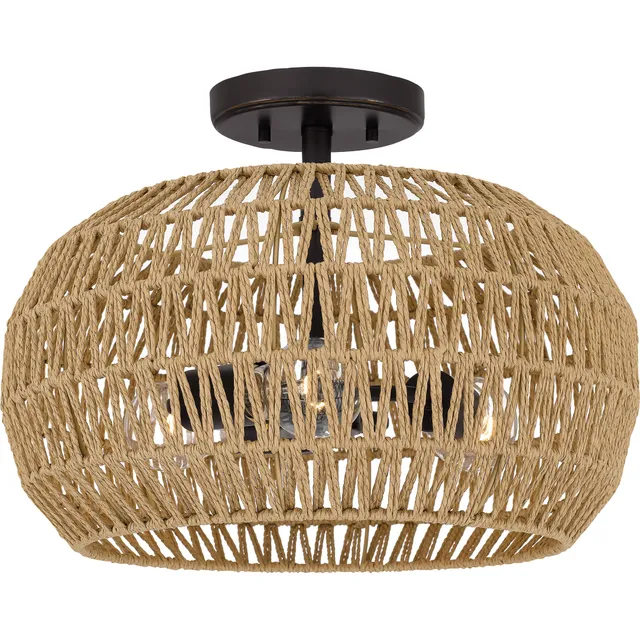 Quoizel Casablanca Semi-Flush stropní svítidlo palladian bronze