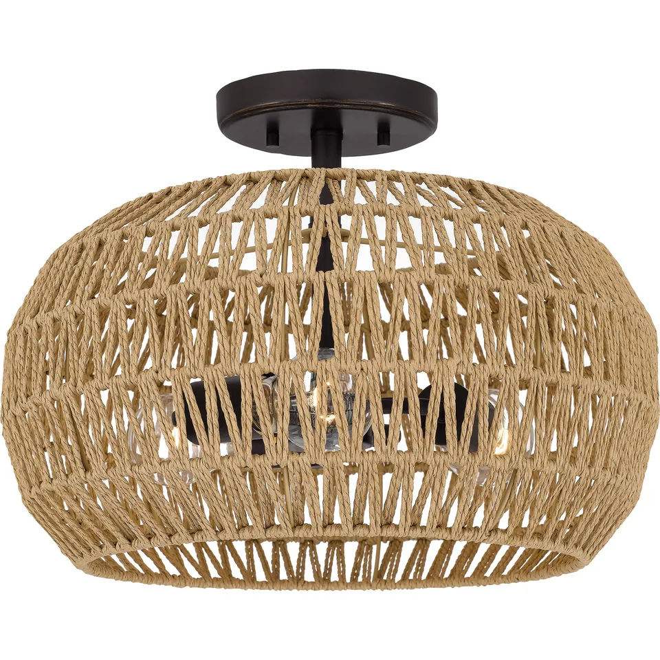 Quoizel Casablanca Semi-Flush stropní svítidlo palladian bronze