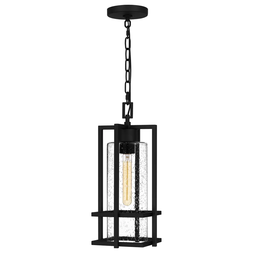 Quoizel Damien venkovní závěsná lampa earth black