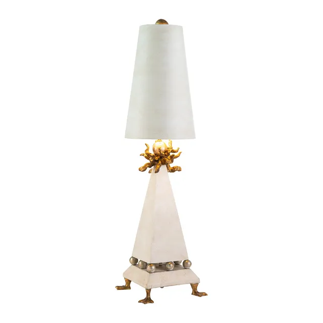 Gilded Nola Leda stolní lampa krémová 81 cm