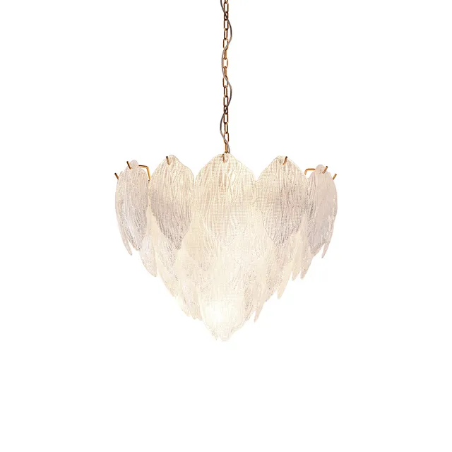 Gilded Nola Acanthus Small lustr zlatý opálové sklo