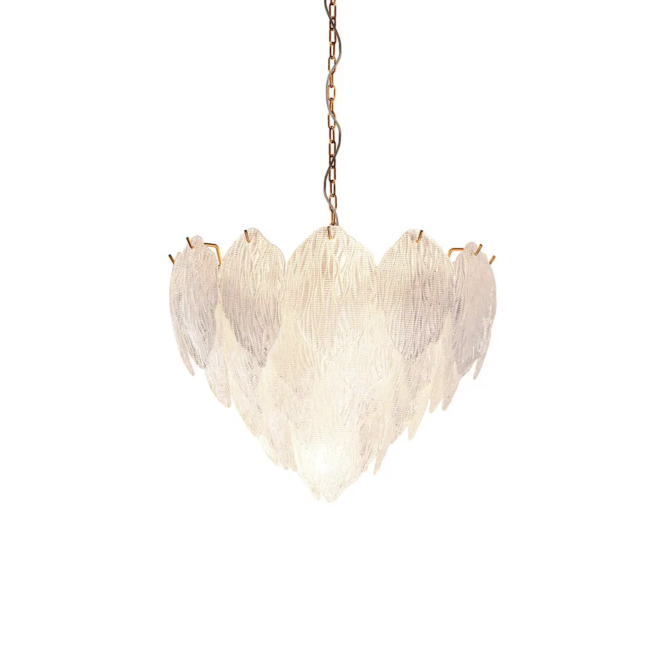 Gilded Nola Acanthus Small lustr zlatý opálové sklo