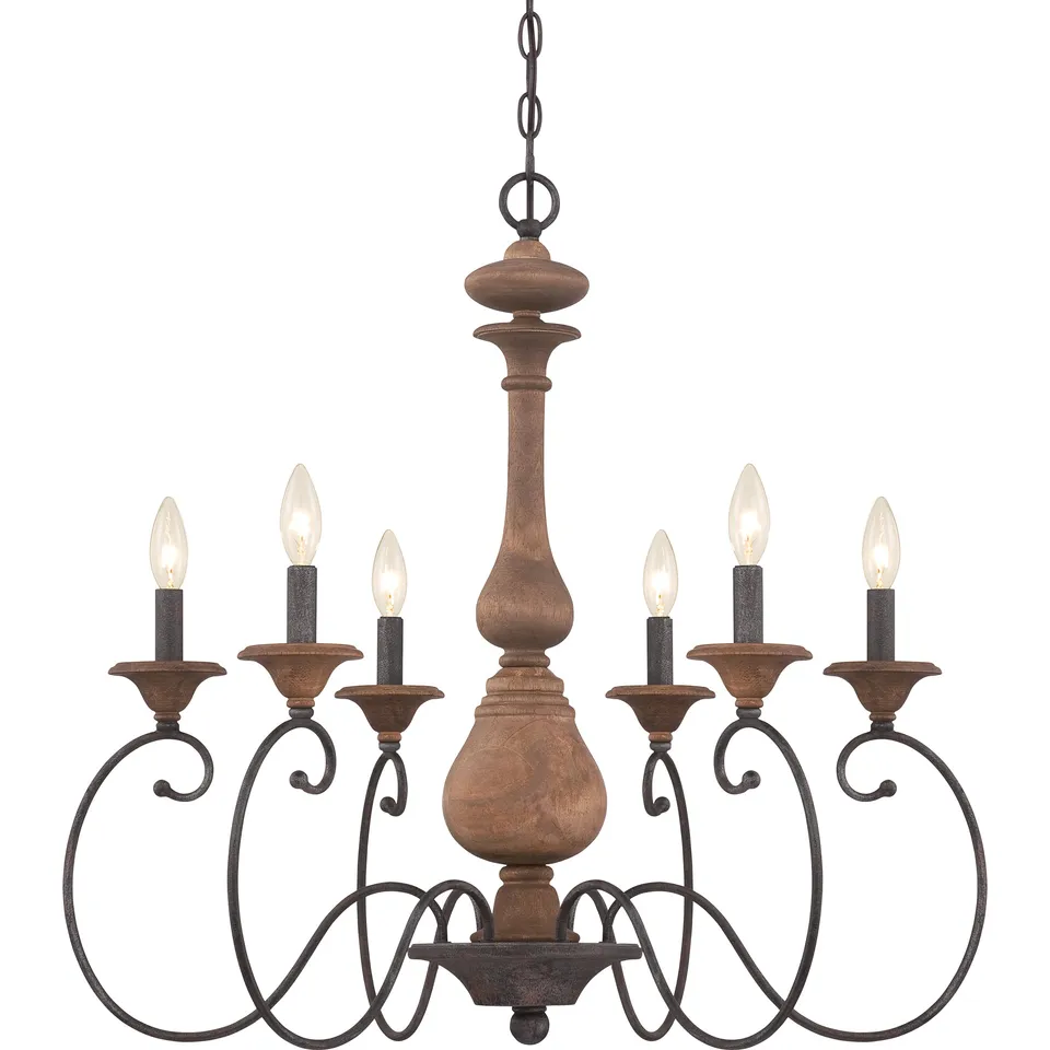 Quoizel Auburn Chandelier lustr rustic black