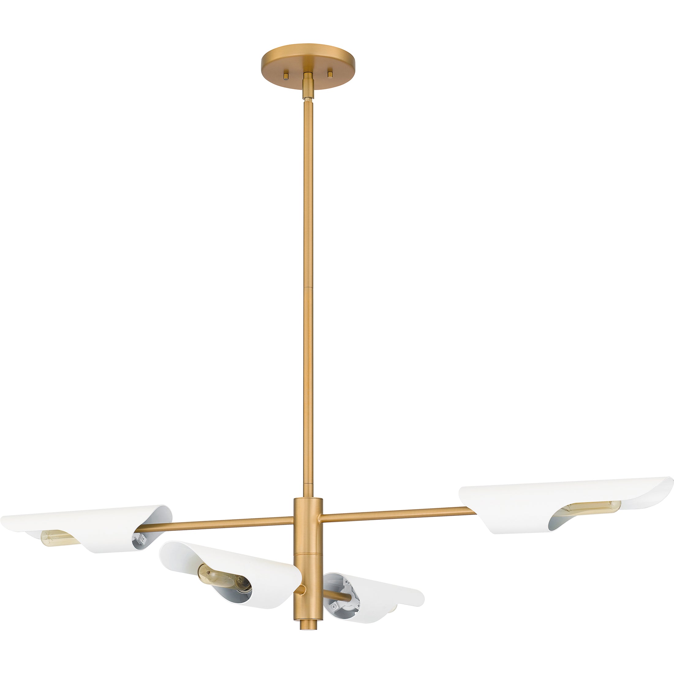 Quoizel Leoni lineární lustr Brushed Brass