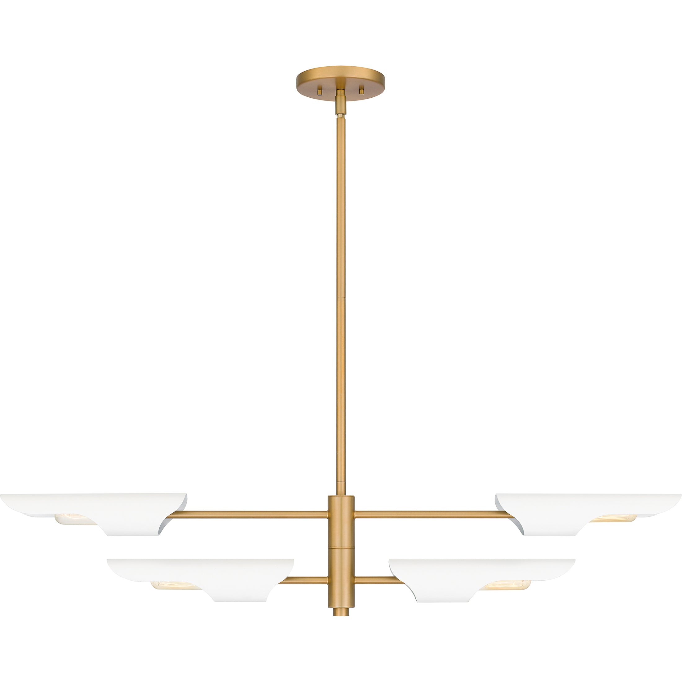 Quoizel Leoni lineární lustr Brushed Brass
