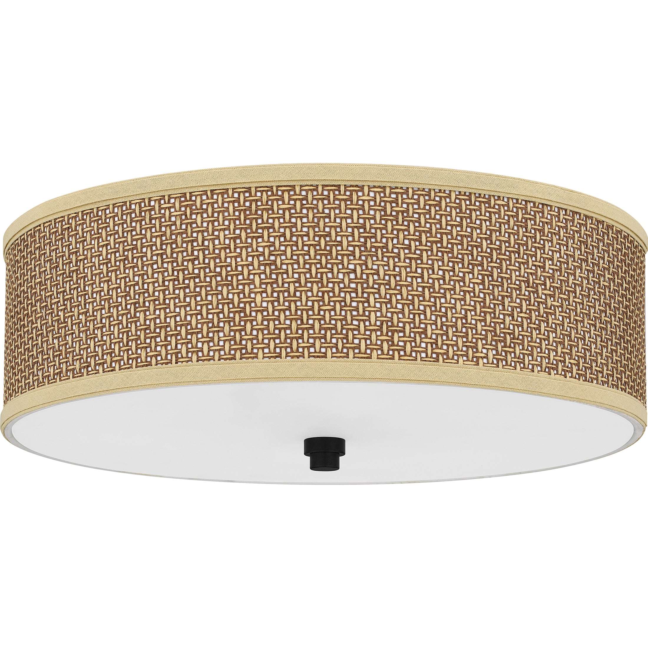 Quoizel Zen Flush Mount stropní svítidlo ratan černá
