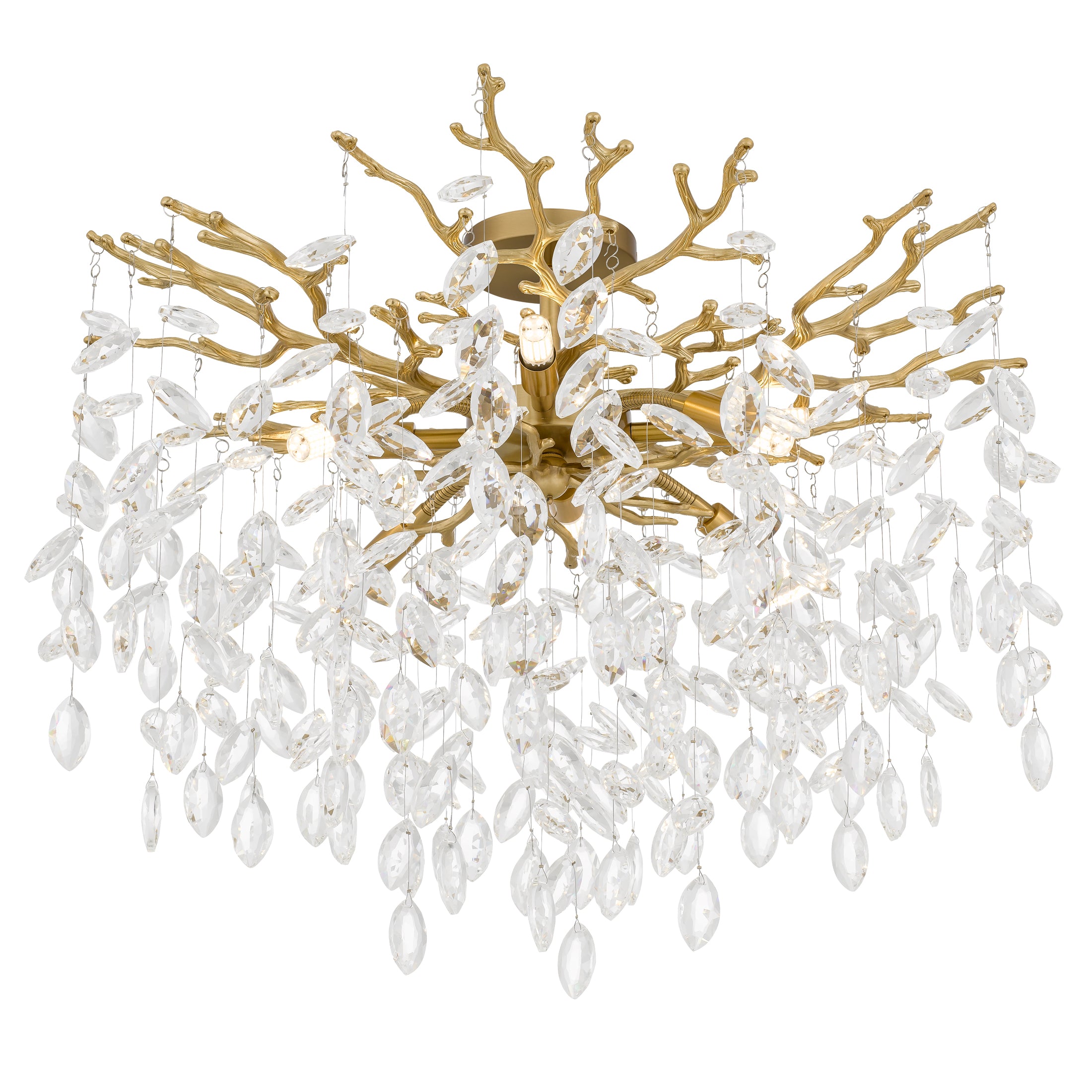 Quoizel Isobel Semi-Flush lustr chrom křišťálové závěsy