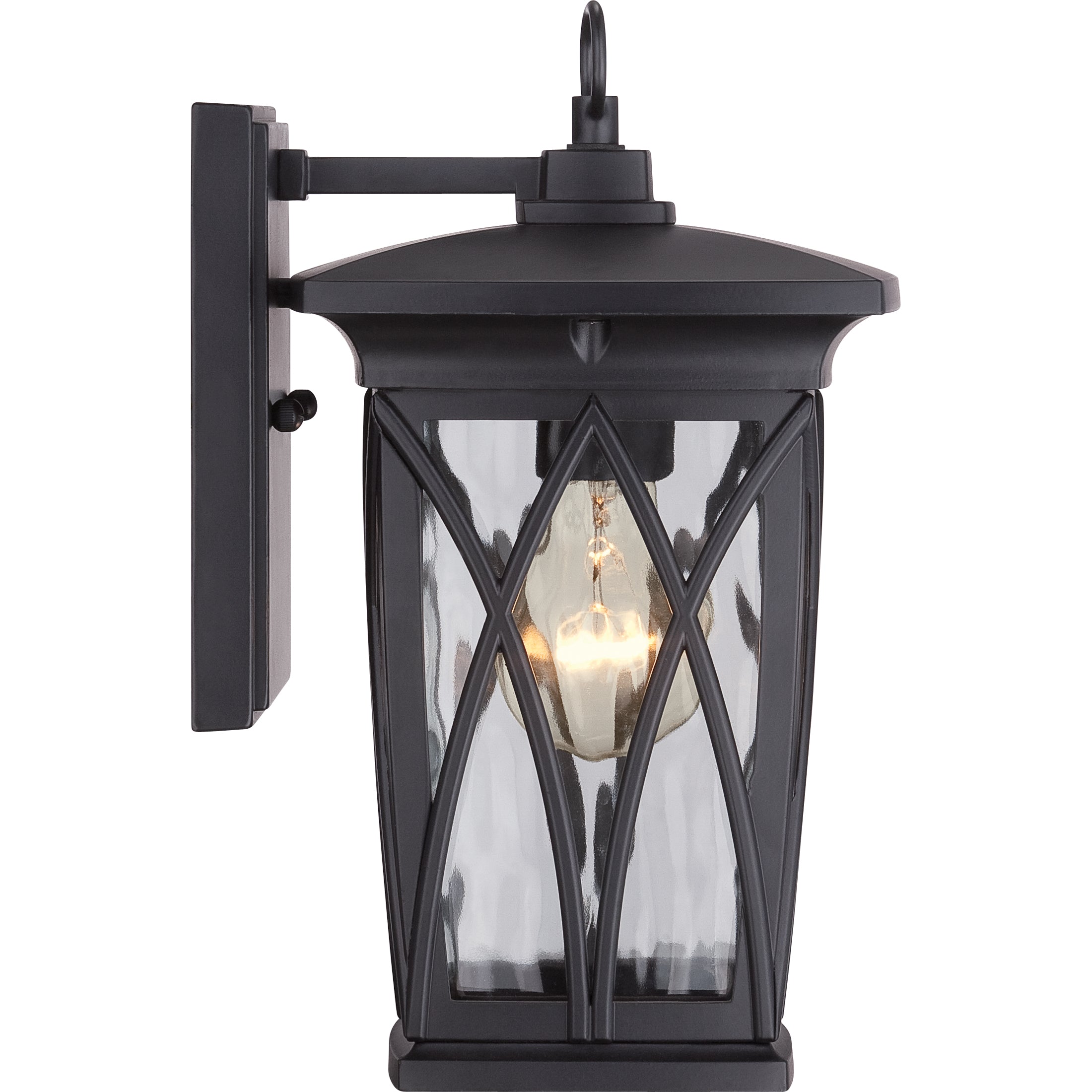 Quoizel Grover Wall Light venkovní lampa Mystic Black čiré sklo