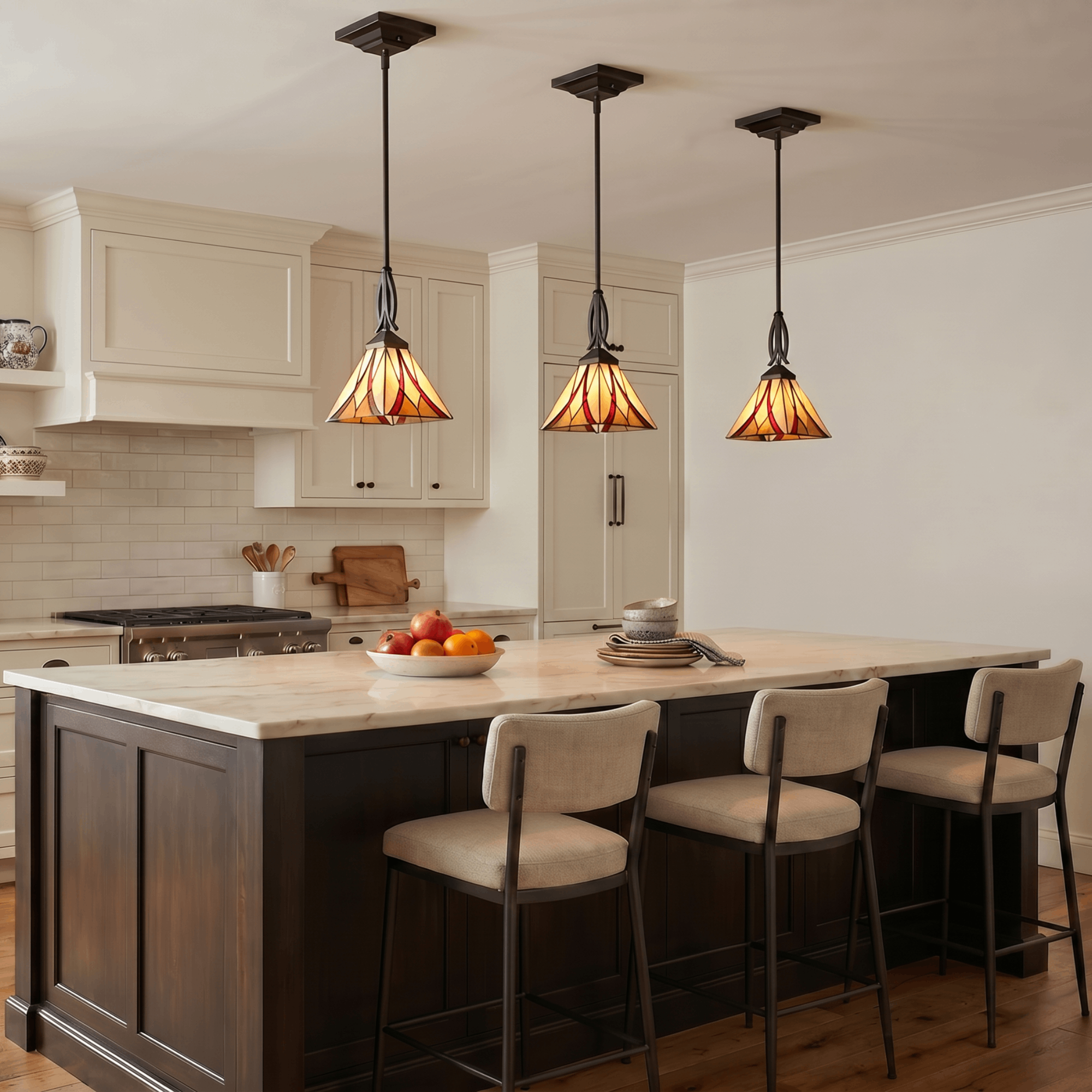Quoizel Asheville Mini Pendant závěsné světlo bronz tiffany