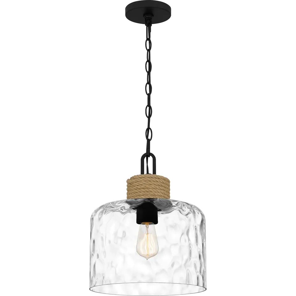 Quoizel Baltic Mini Pendant závěsné svítidlo černé lano