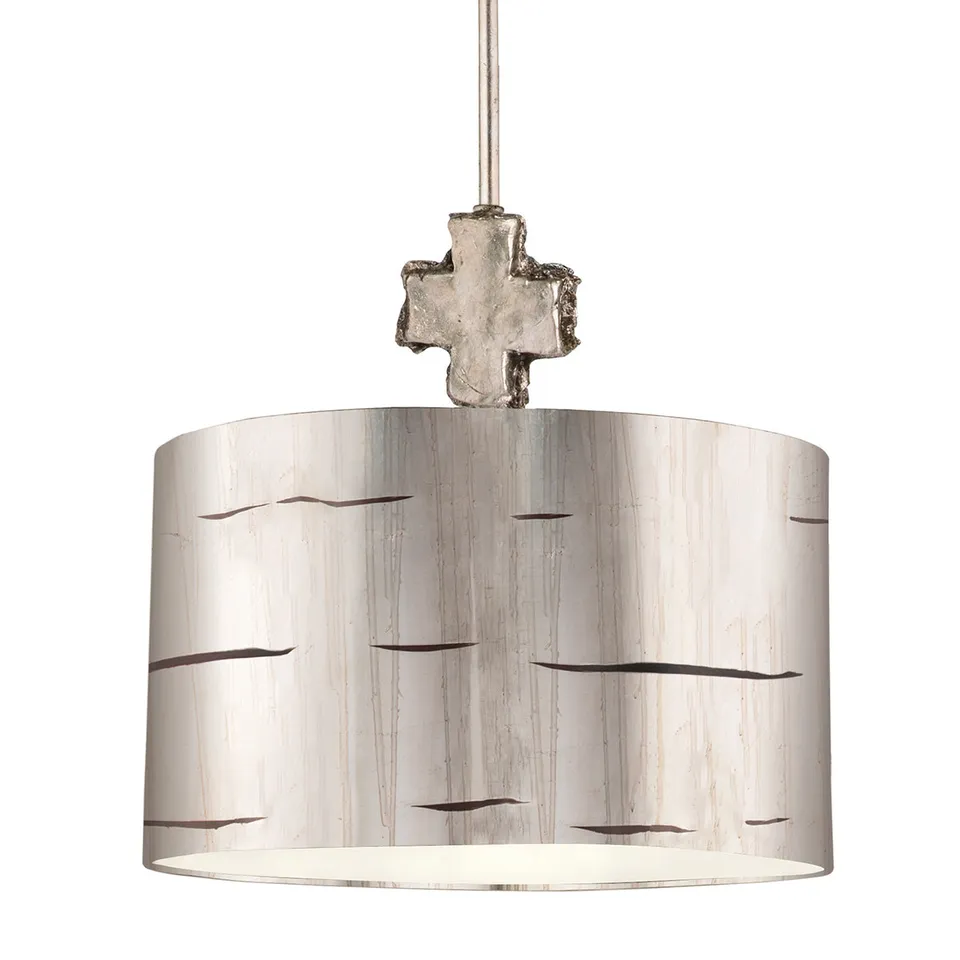 Gilded Nola Fragment Silver závěsné svítidlo stříbrné 38 cm