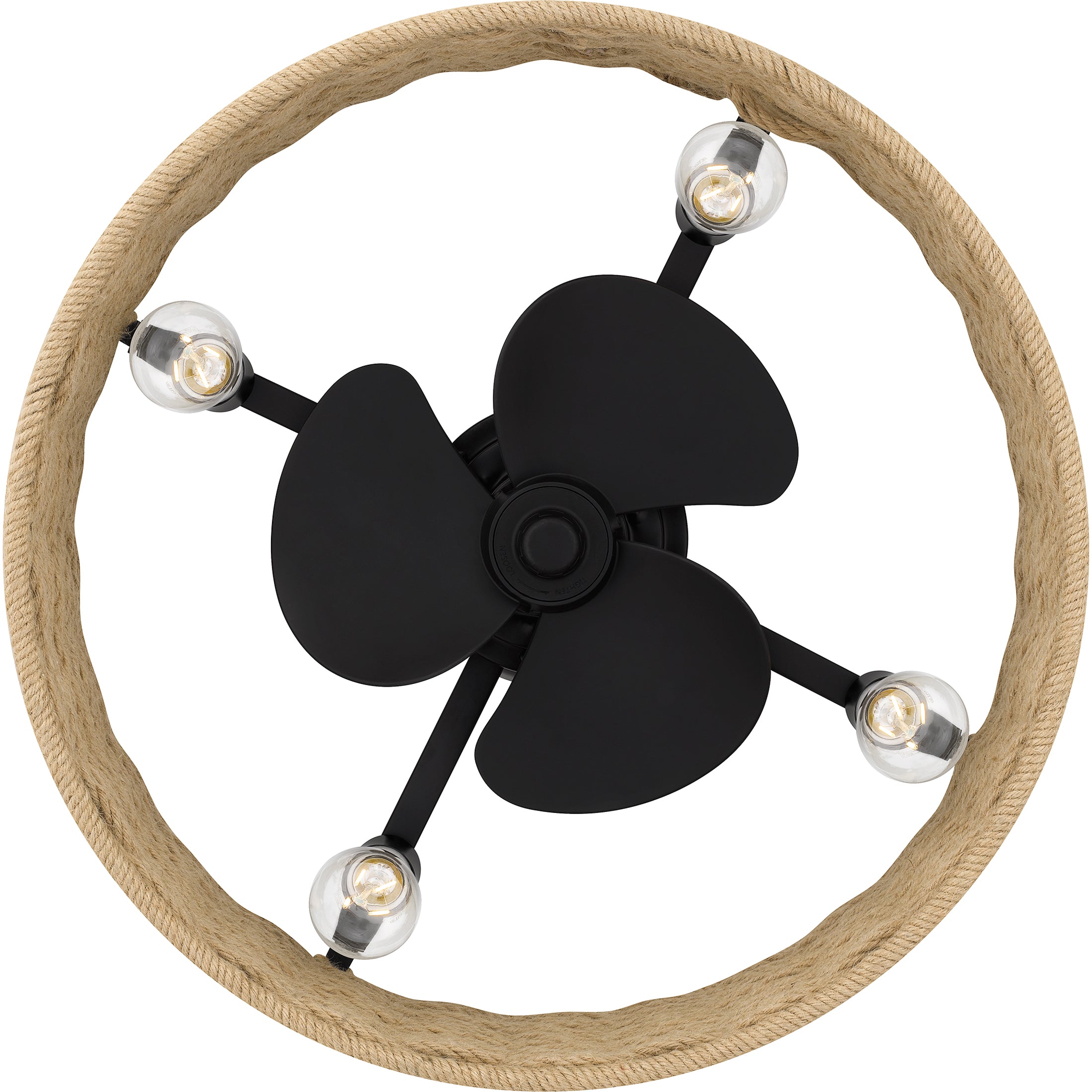 Quoizel Islander stropní ventilátor černý
