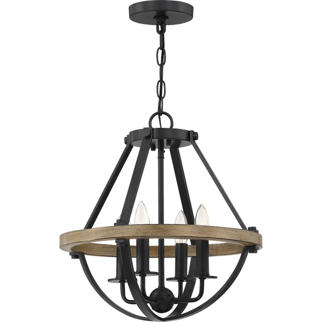 Quoizel Bartlett Pendant závěsné svítidlo černá 16"