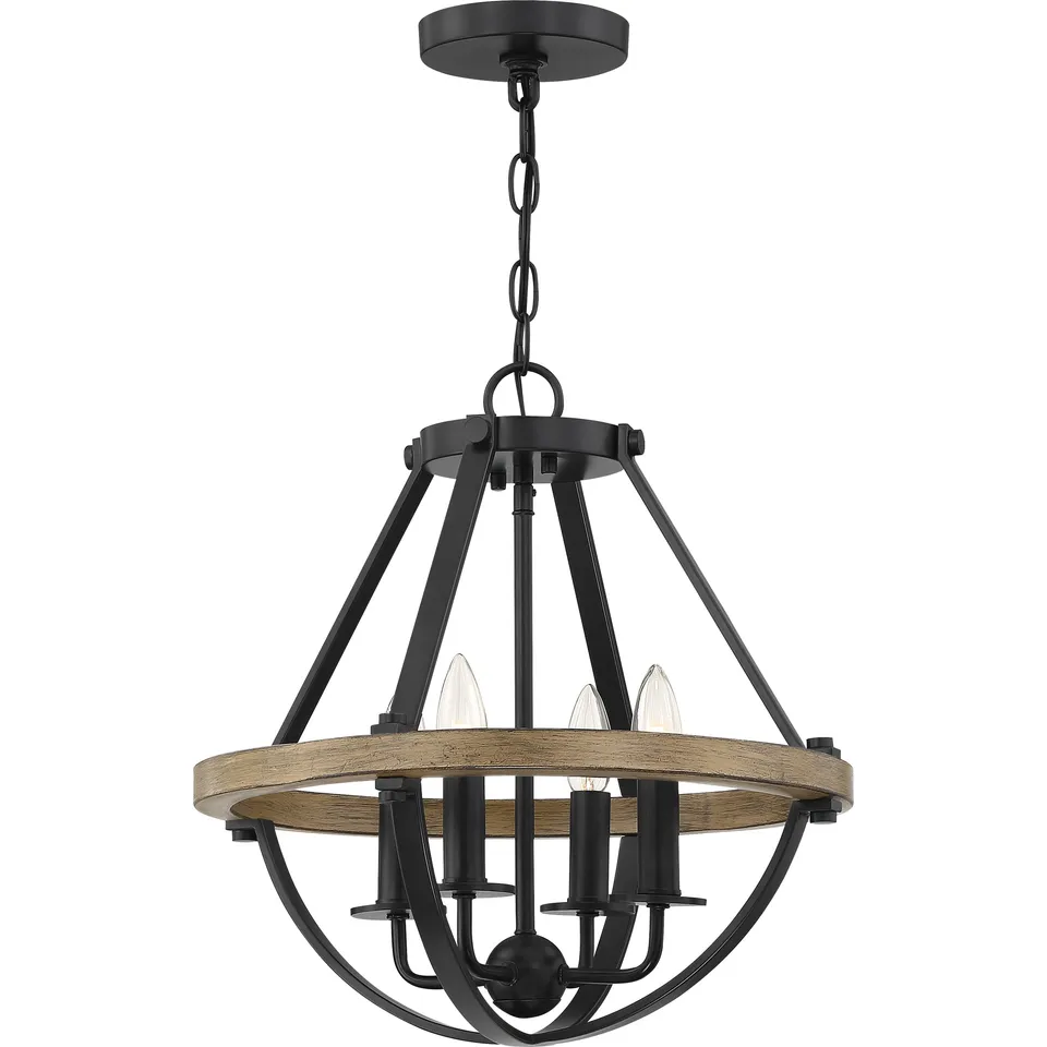 Quoizel Bartlett Pendant závěsné svítidlo černá 16"