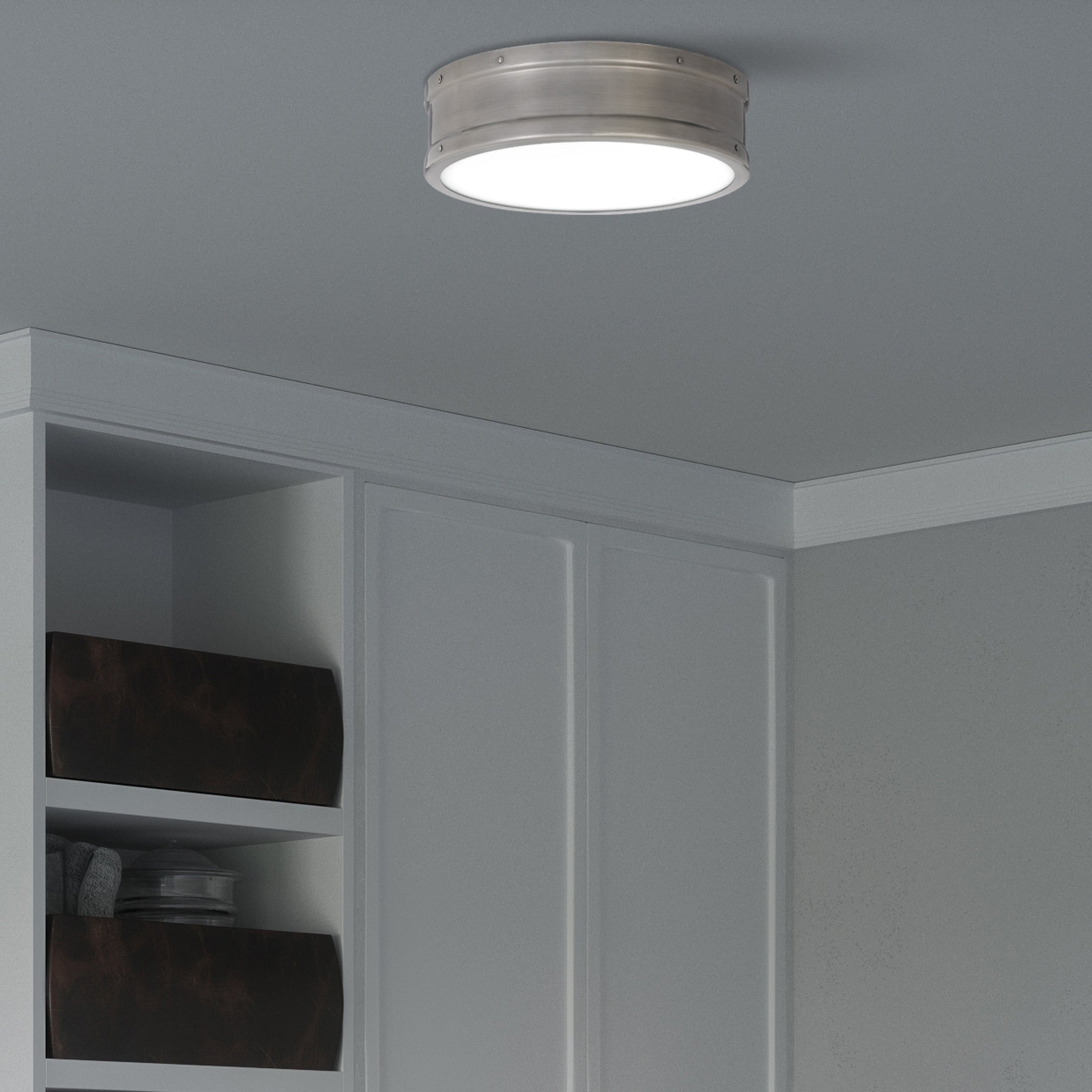 Quoizel Ahoy Flush Mount stropní svítidlo matná černá LED