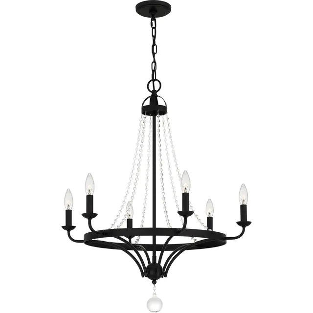 Quoizel Adelaide lustr Matte Black 9 světel