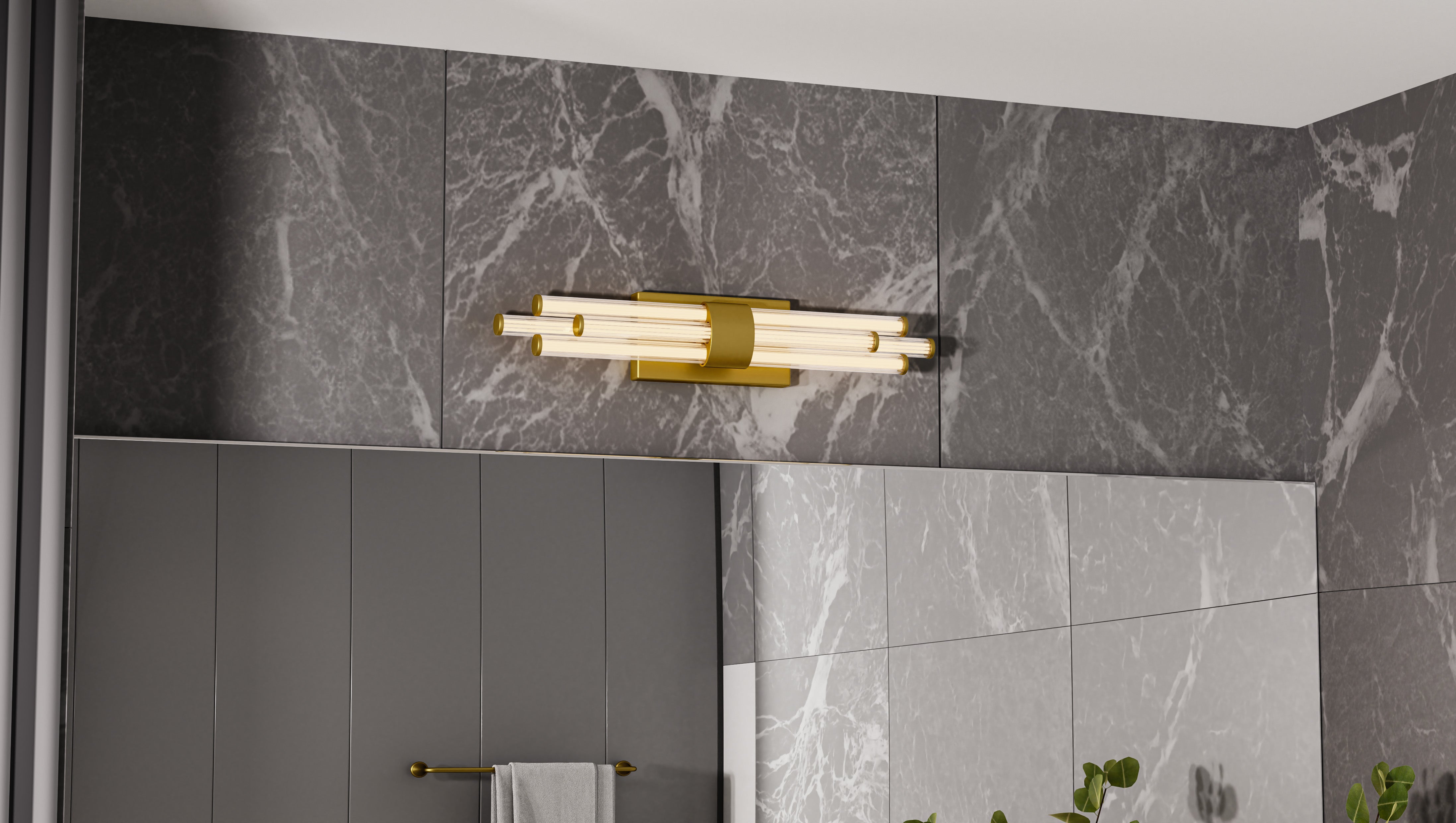 Quoizel Talbott koupelna svítidlo 32“ LED zlaté