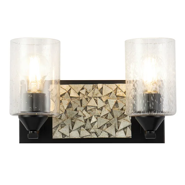 Gilded Nola Bocage 2 Light Bath Bar svítídlo černé 2světlo