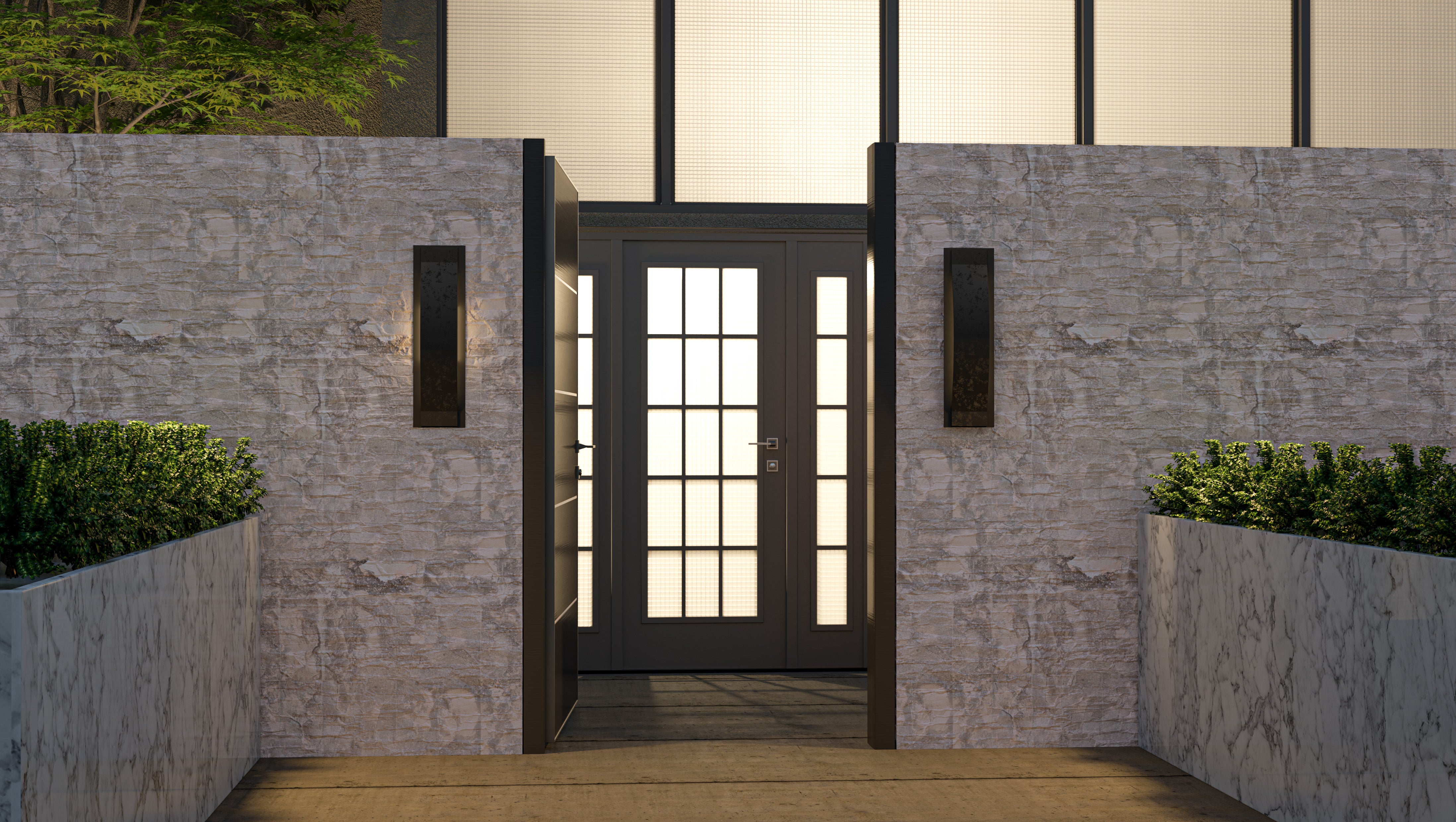Quoizel Onyx venkovní lampa 61 cm LED earth black