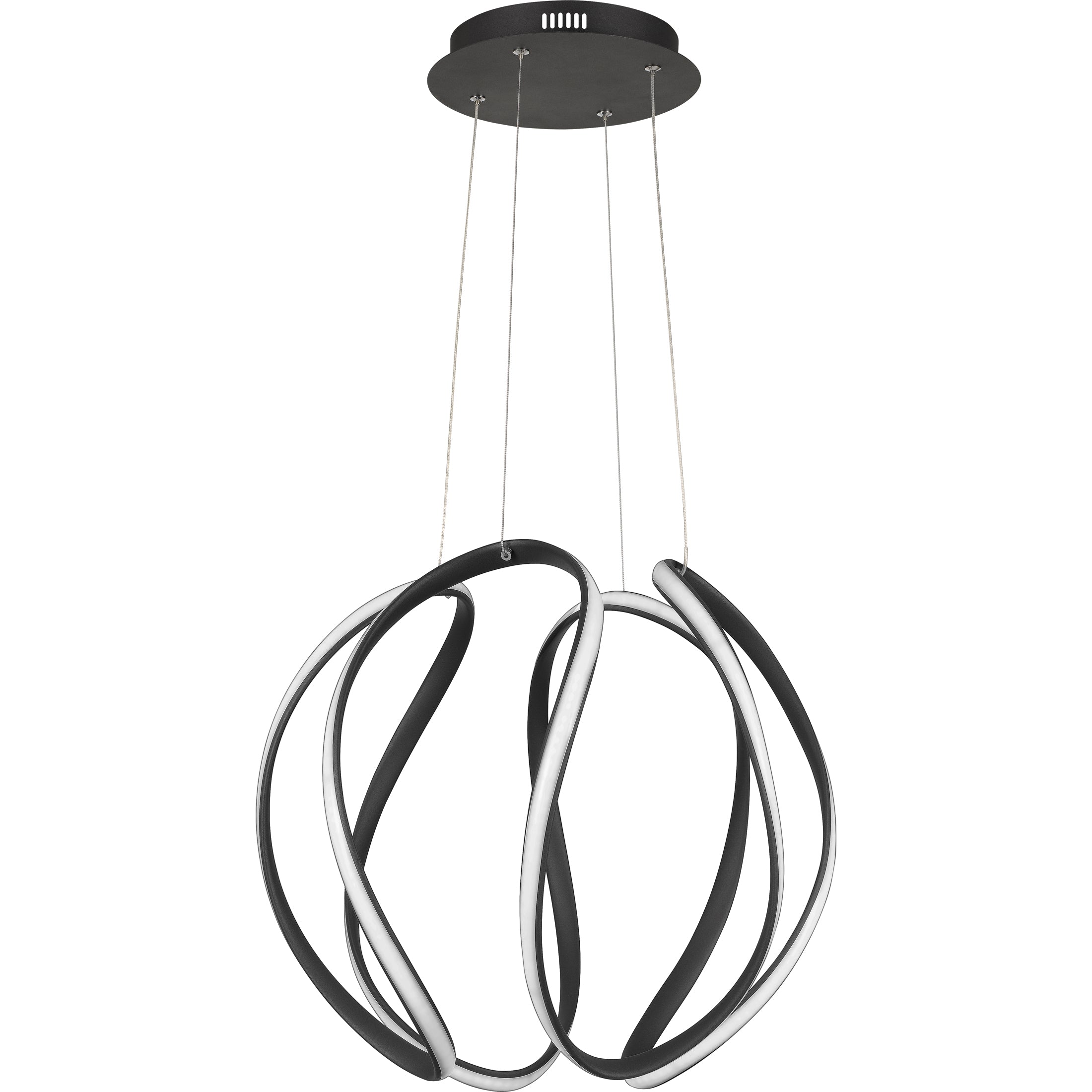 Quoizel Waving Pendant svítidlo černé závěsné