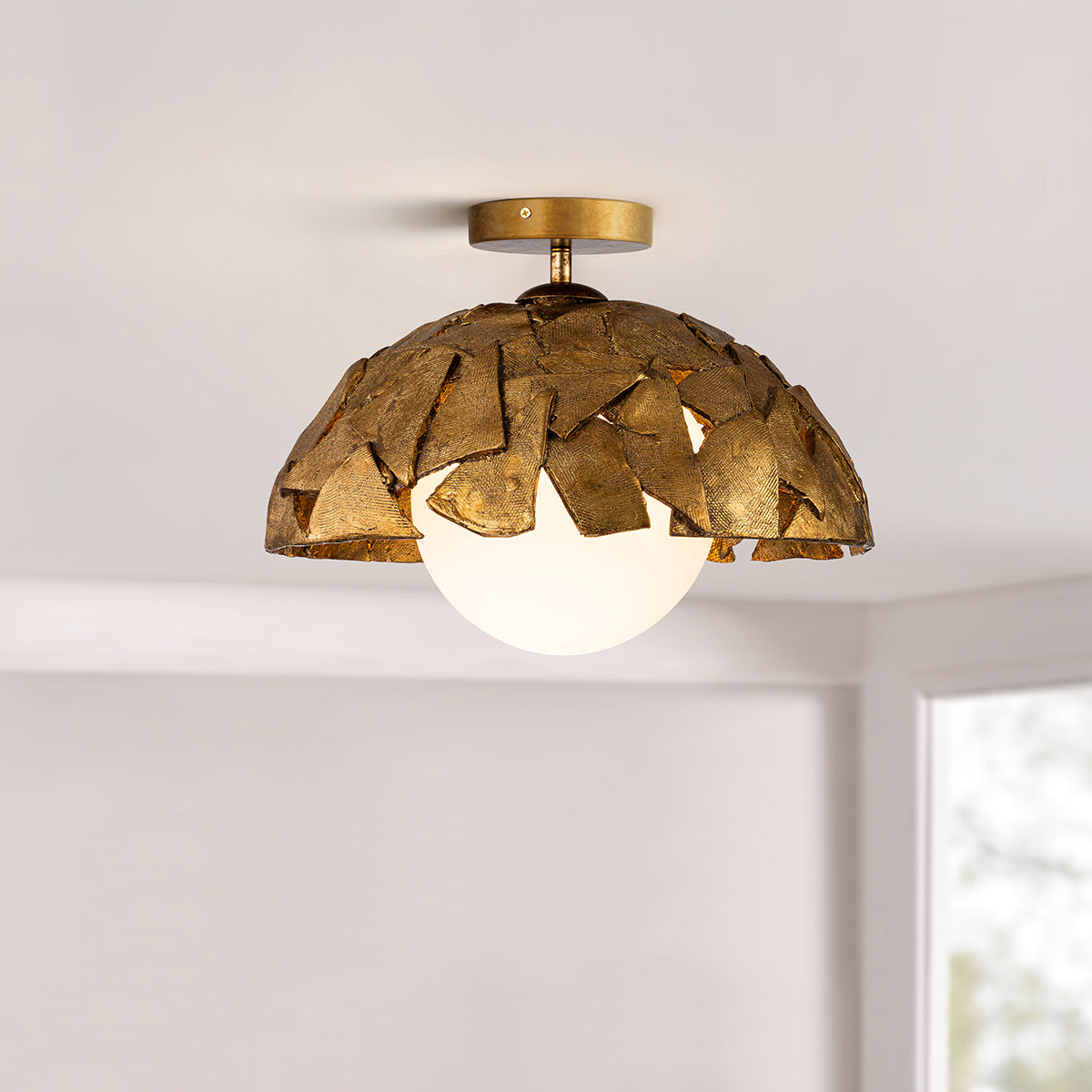 Gilded Nola Mosaic Luxe 15 závěsné svítídlo zlaté sklo