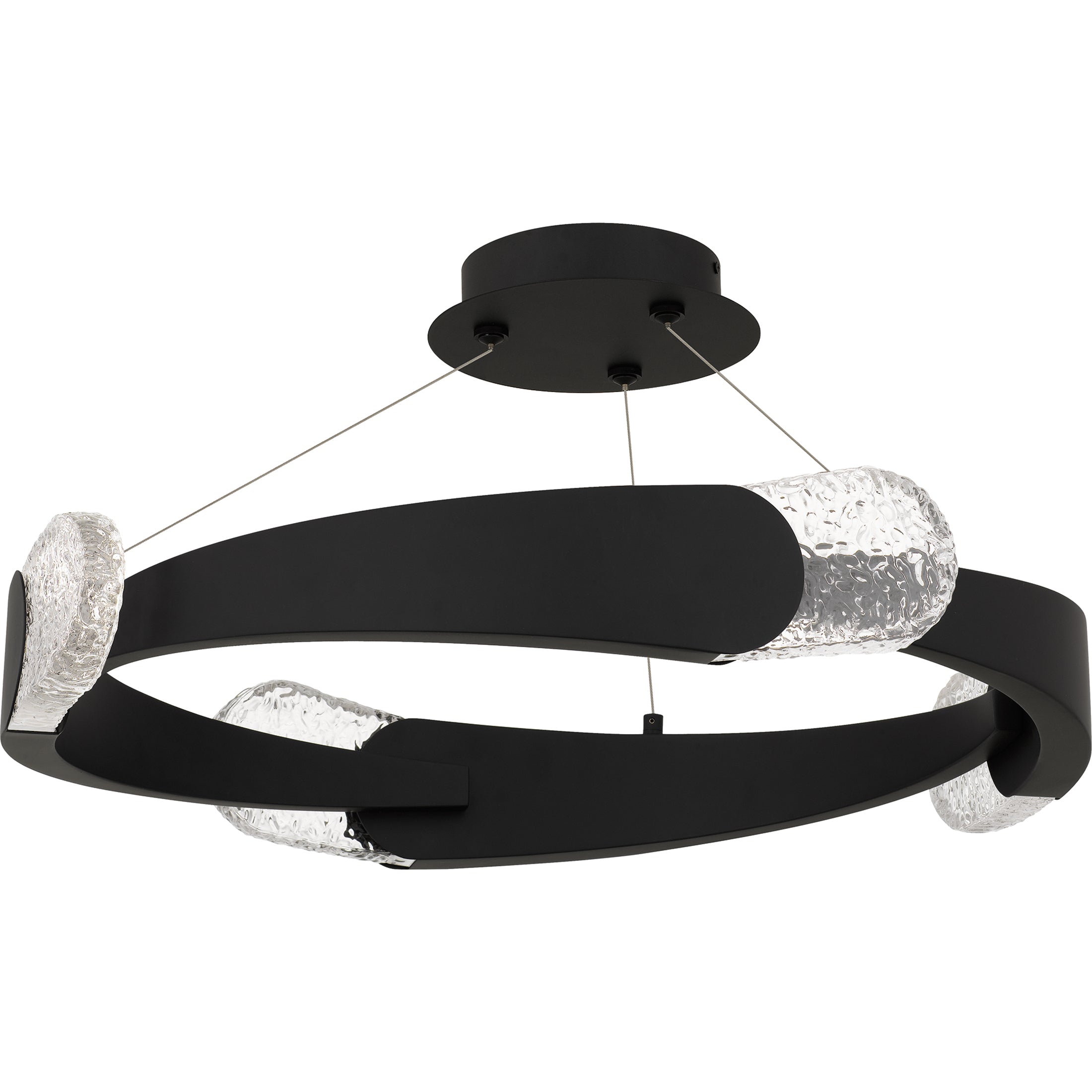 Quoizel Saffron Semi-Flush stropní svítidlo matte black LED