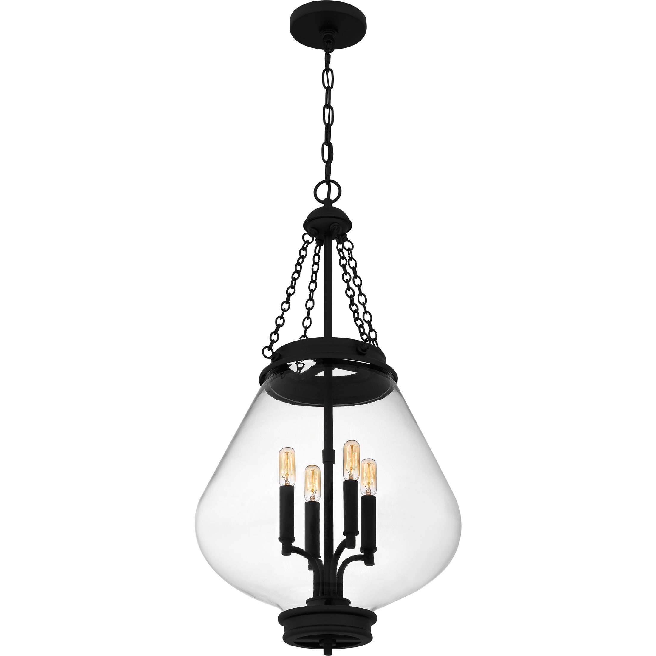 Quoizel Wallace Pendant závěsné svítidlo matte black sklo