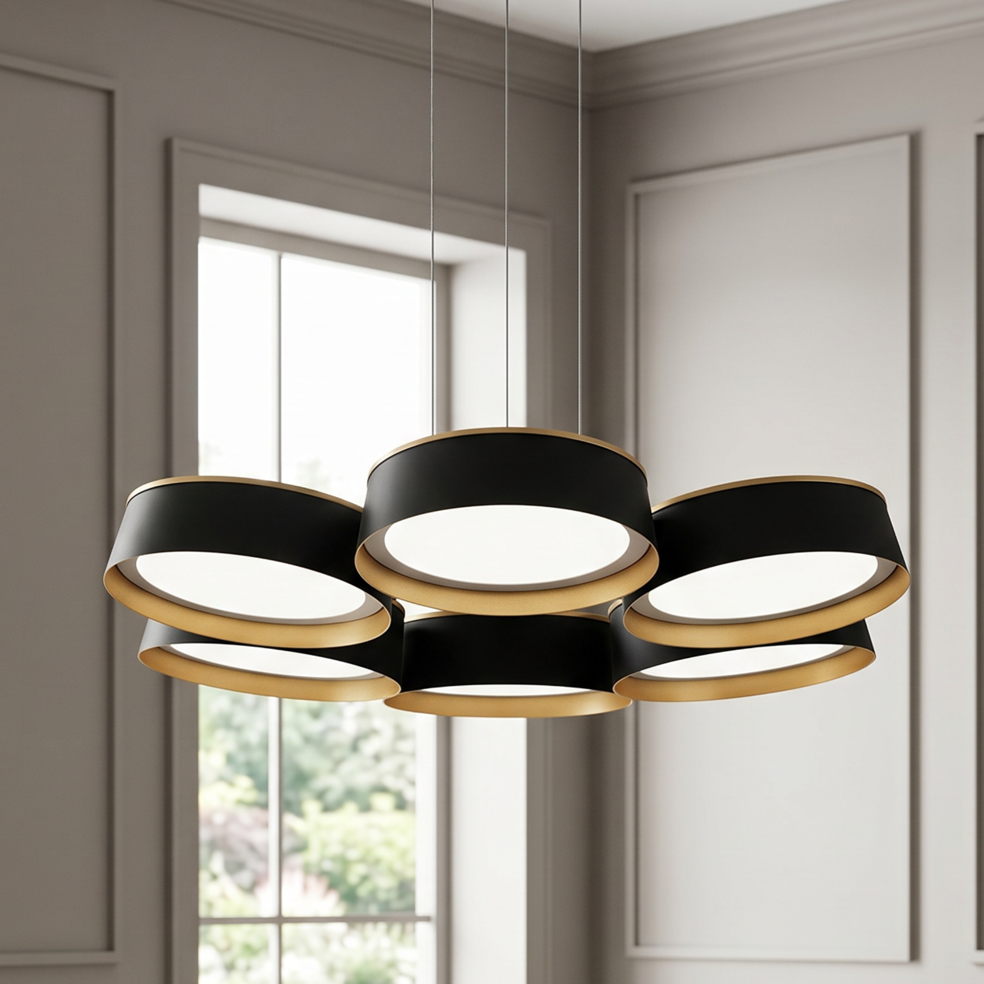 Quoizel Byrnes Chandelier lustr LED matná černá