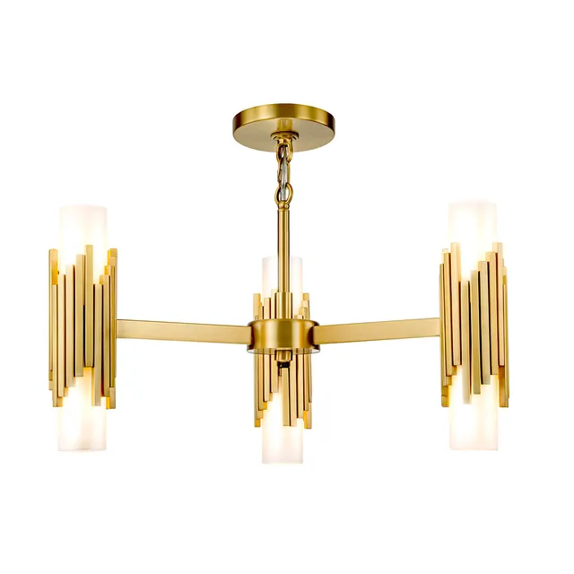 Gilded Nola Marvel 6 Light lustr mosazný