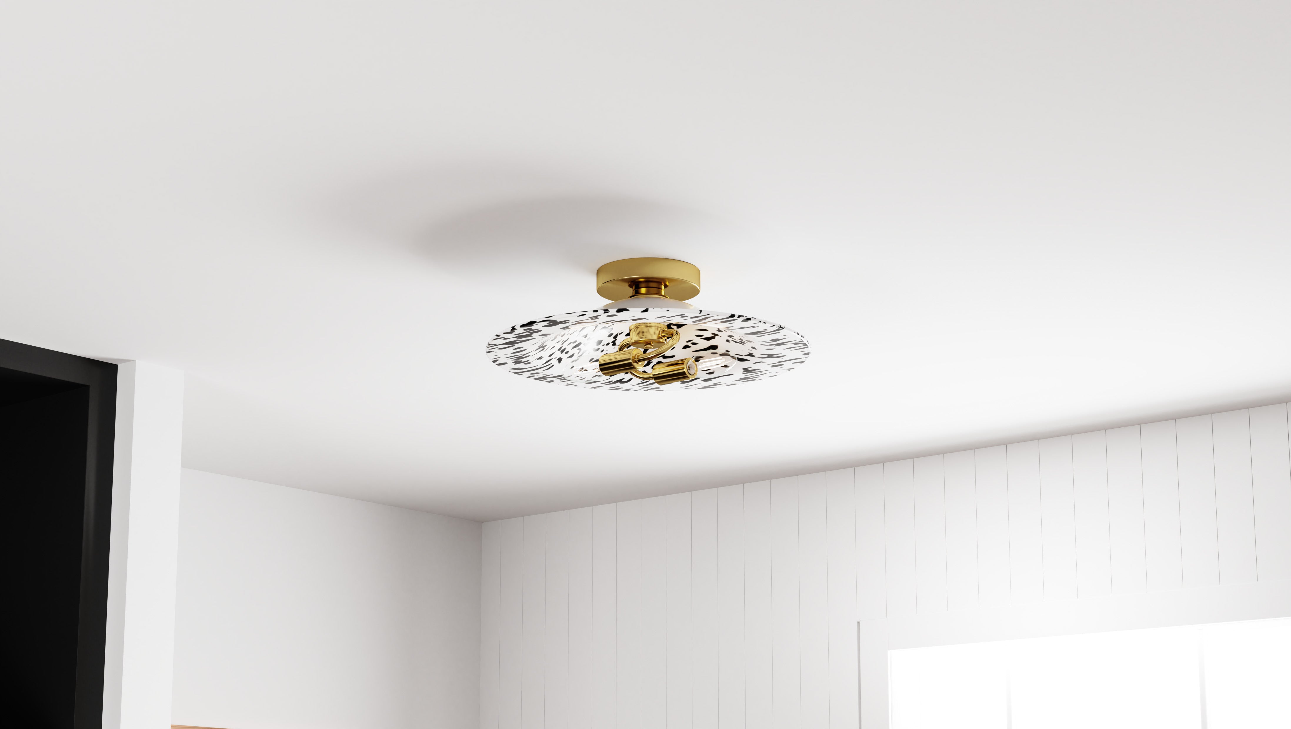 Quoizel Indigo stropnice Light Gold bílé stínidlo