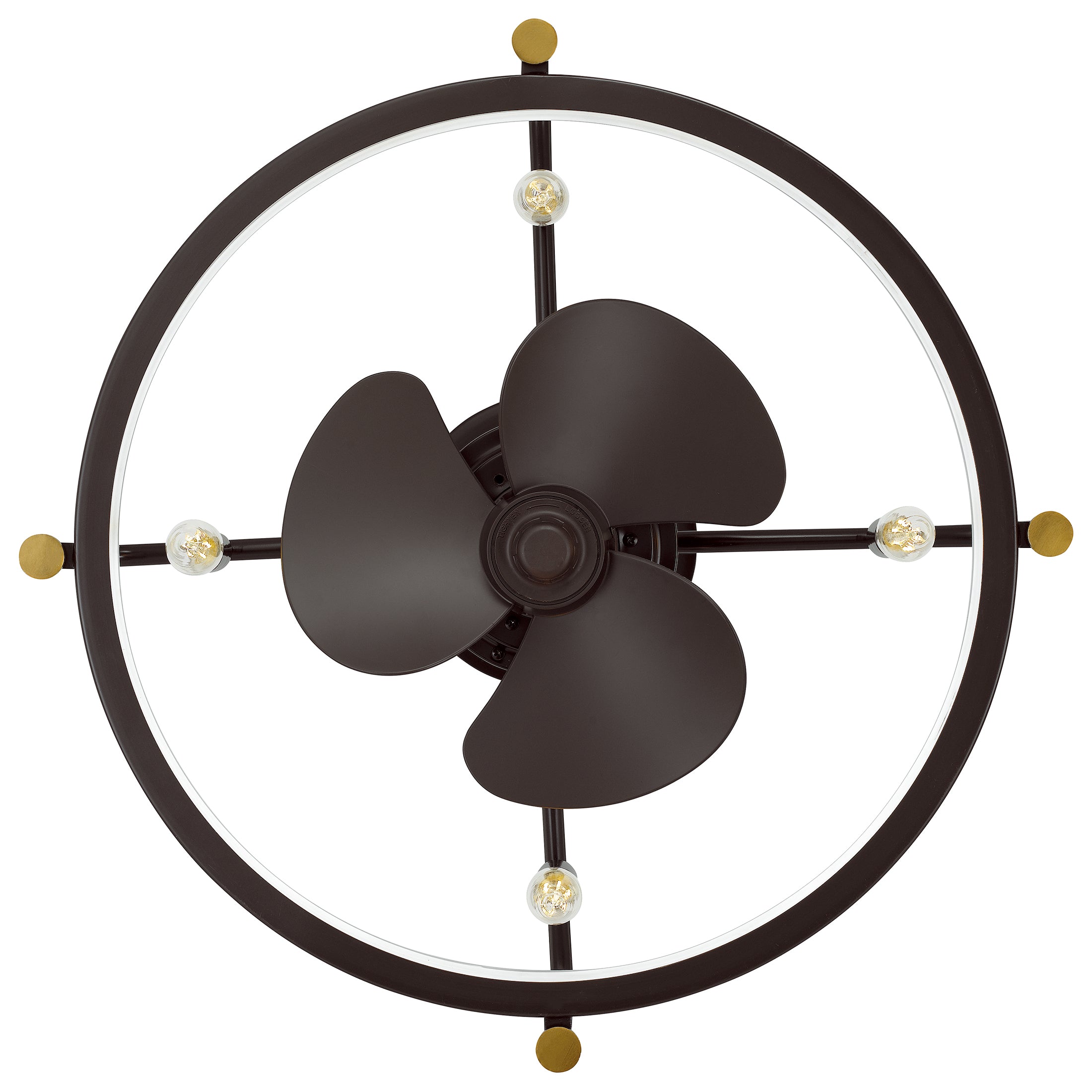 Quoizel Calvary Fan Light stropní ventilátor bronz LED