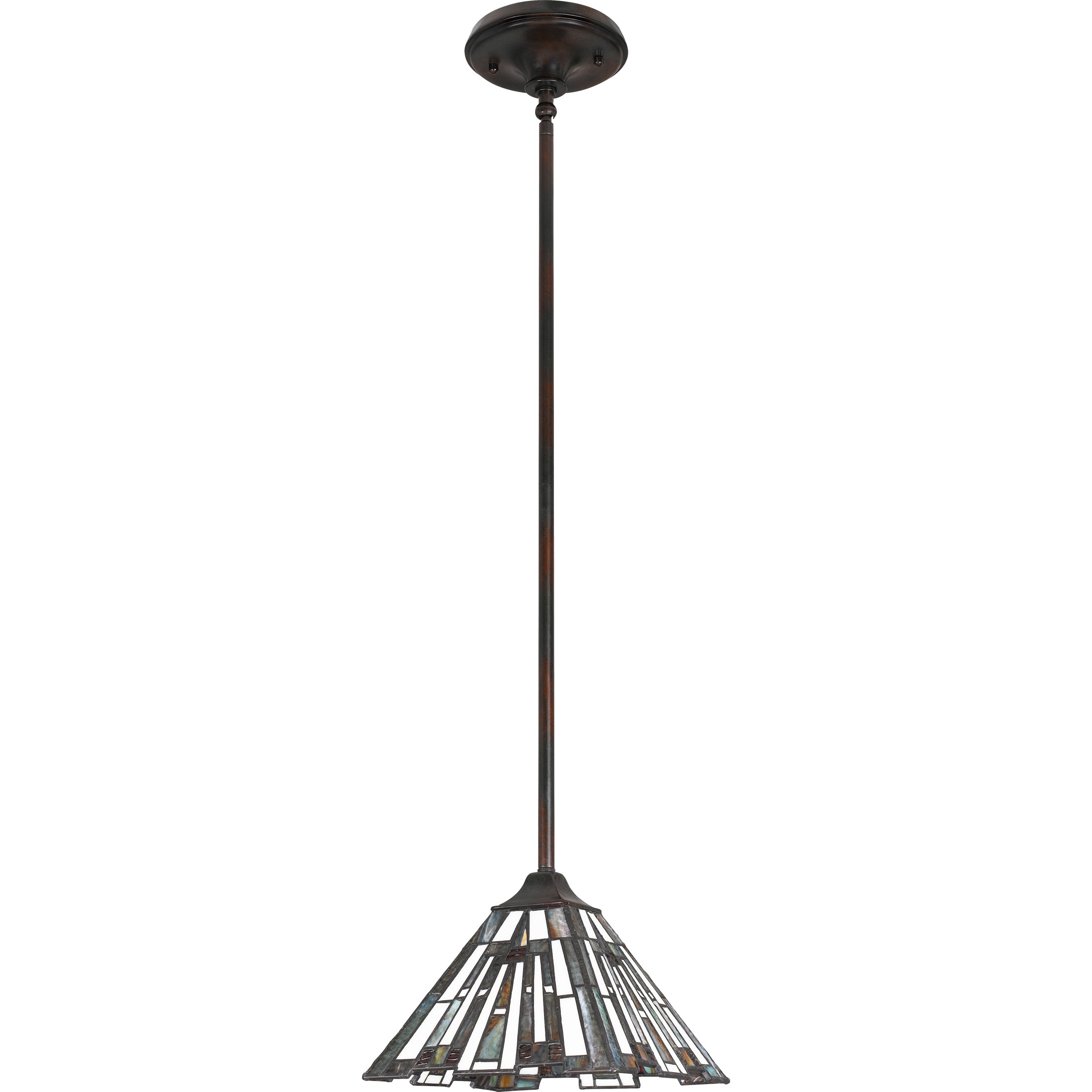 Quoizel Maybeck Mini Pendant závěsné svítlo bronz vitráž