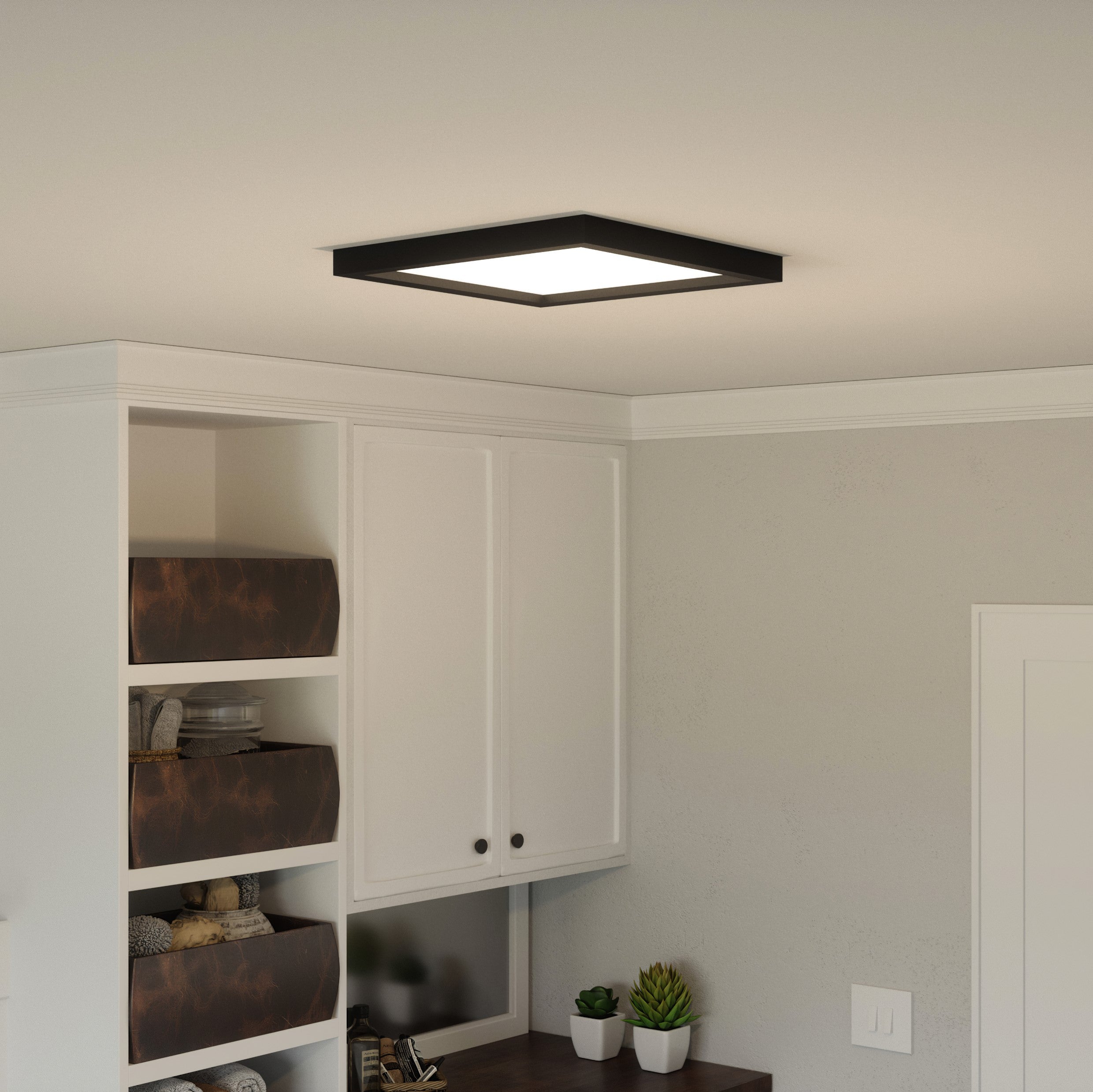 Quoizel Outskirts stropní svítídlo 15" earth black LED