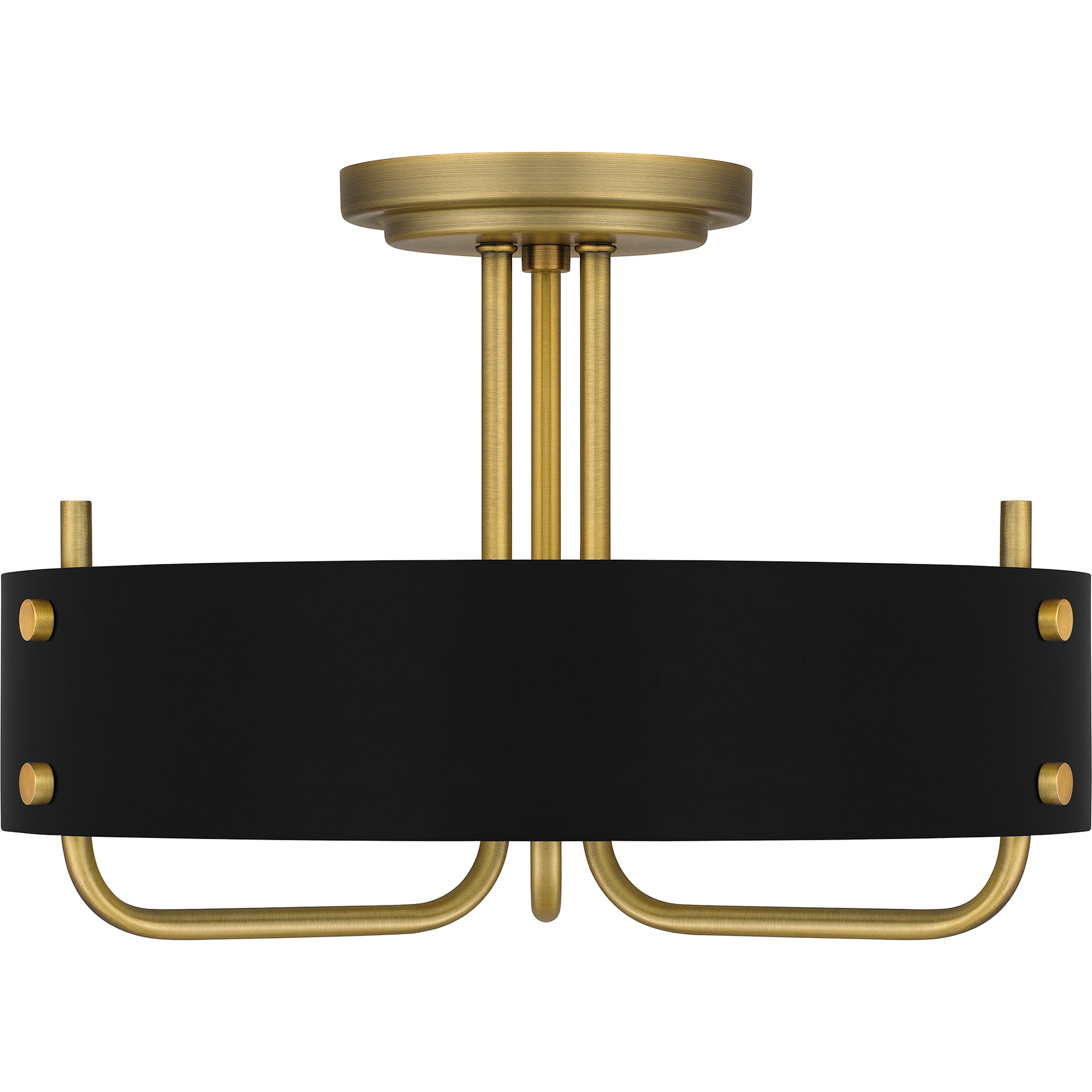 Quoizel Madden Semi-Flush stropní světlo aged brass
