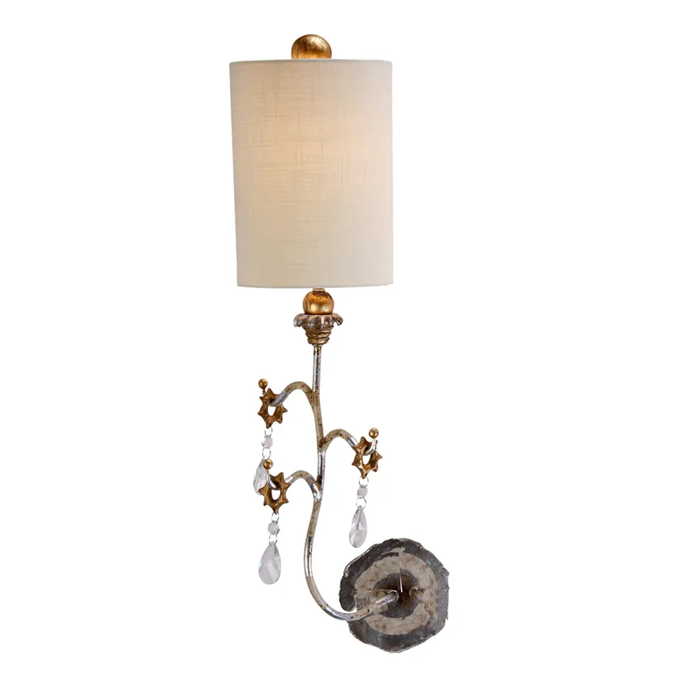 Gilded Nola Tivoli Silver nástěnné svítidlo stříbrné