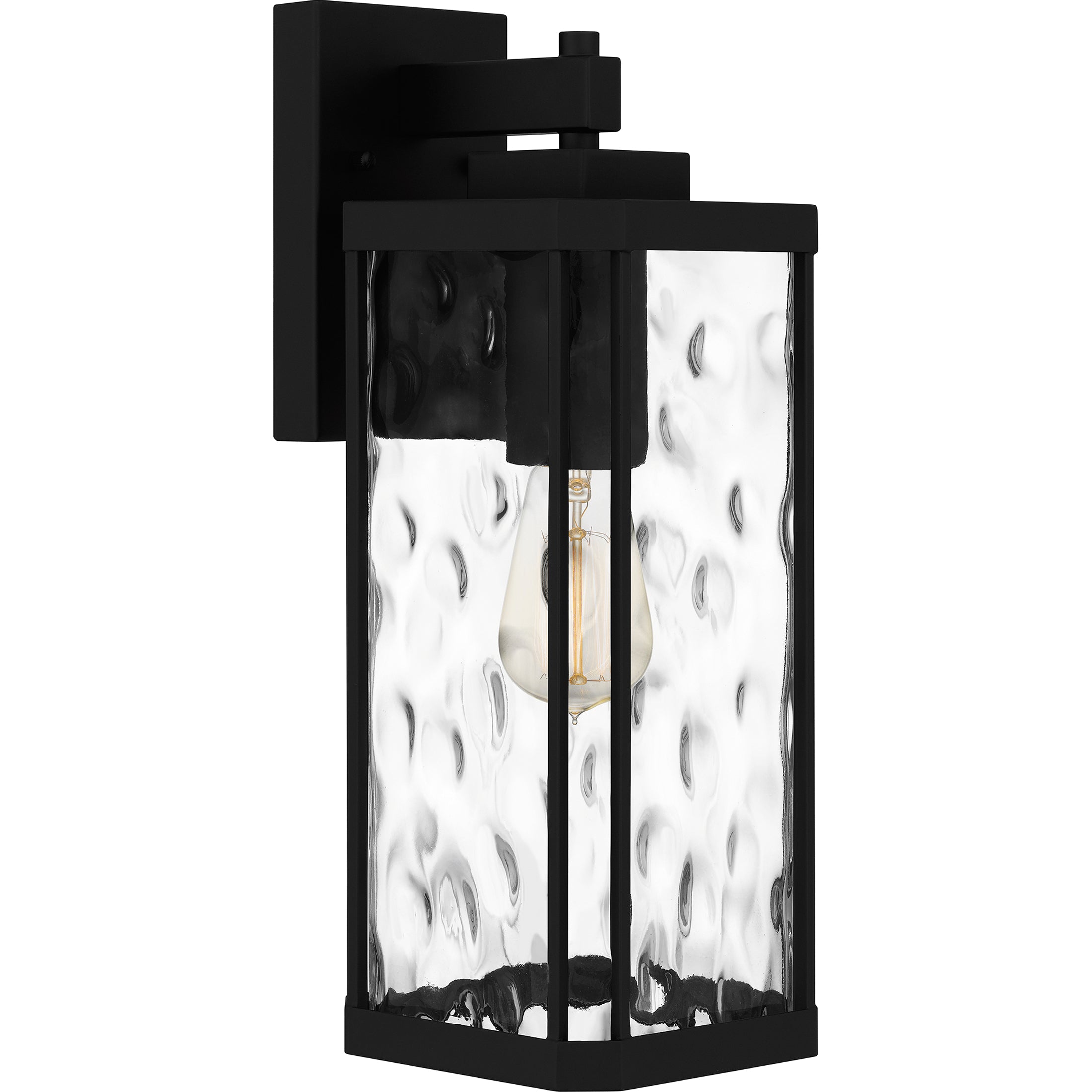 Quoizel Balchier venkovní lampa černá kladívkové sklo