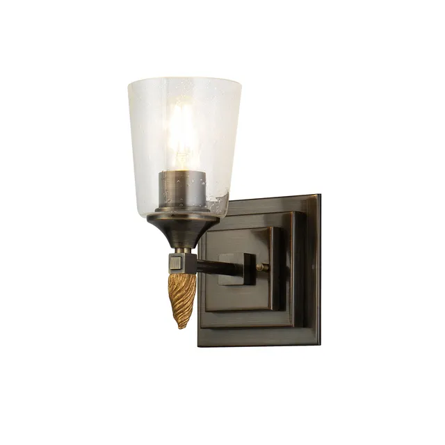 Gilded Nola Vetiver 1 Light koupelnové svítidlo se sklem