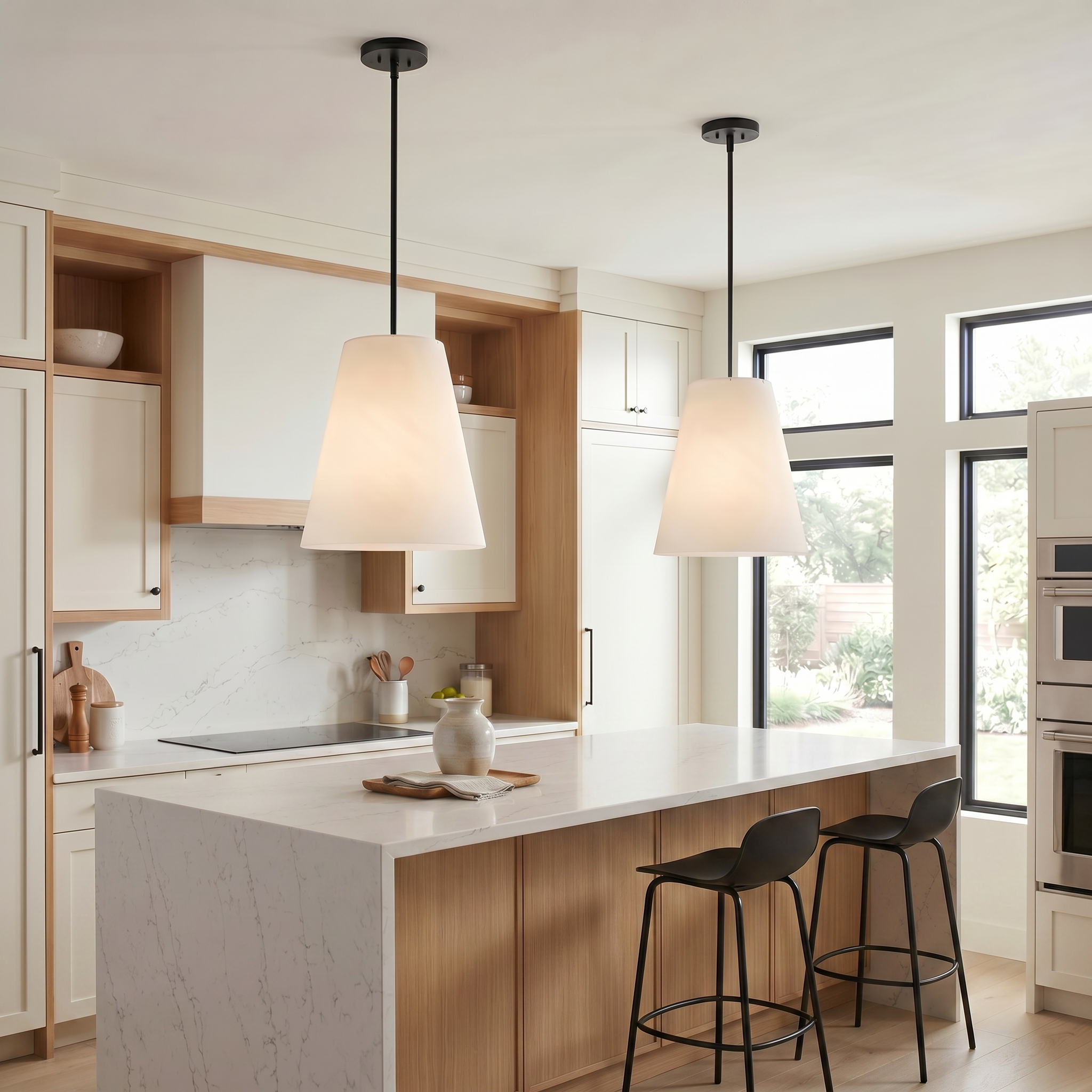 Quoizel Peregrine Pendant závěsné svítidlo brushed nickel alabastrové