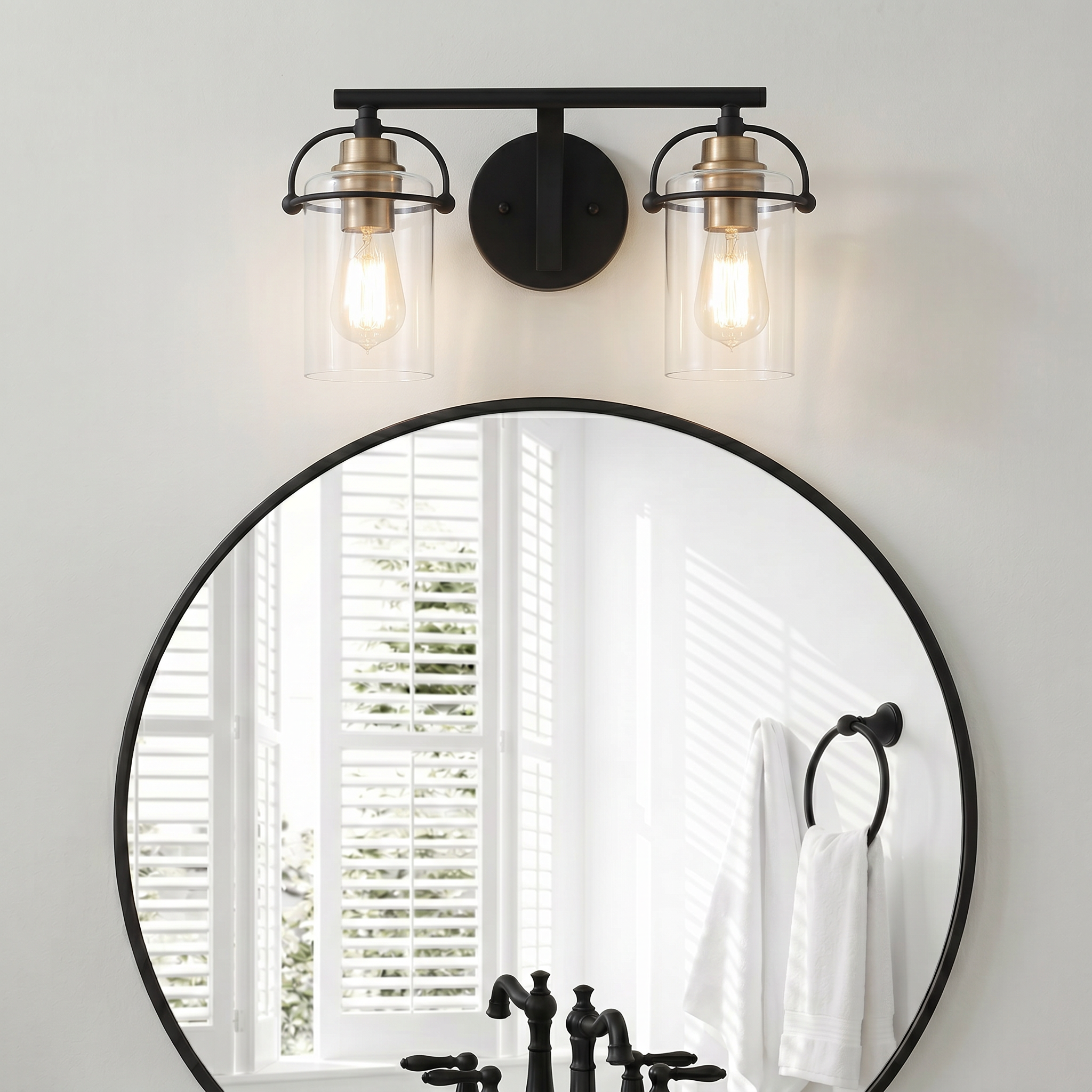 Quoizel Emerson Bath Light koupelnové svítidlo 2 světla black
