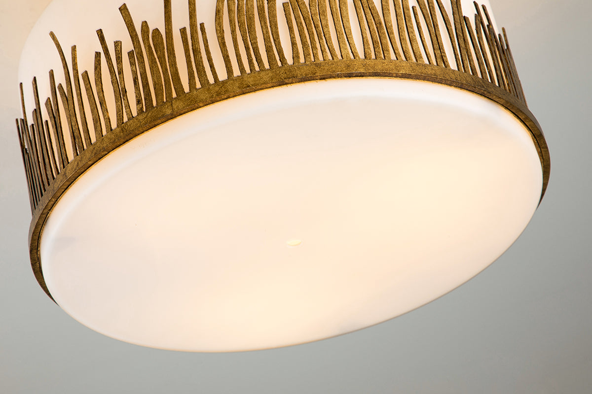 Gilded Nola Sawgrass 3 Light stropní svítídlo zlaté