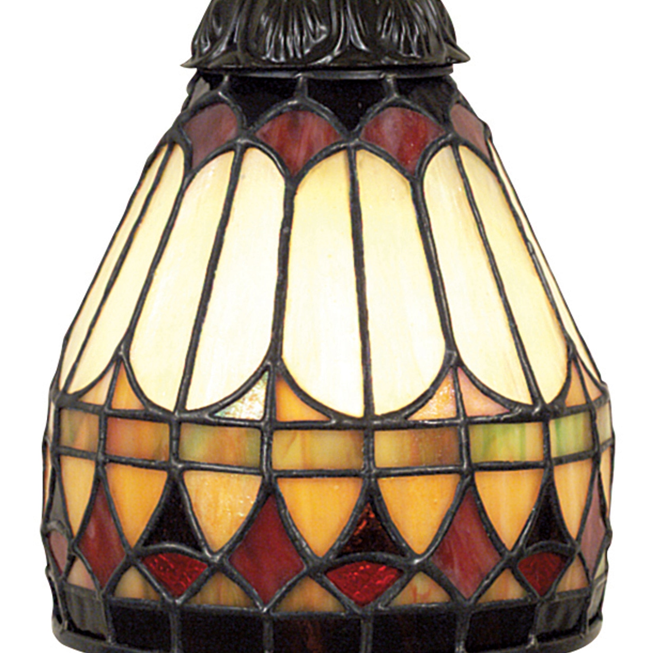 Quoizel West End Mini Pendant závěsné světlo vintage bronz vitráž