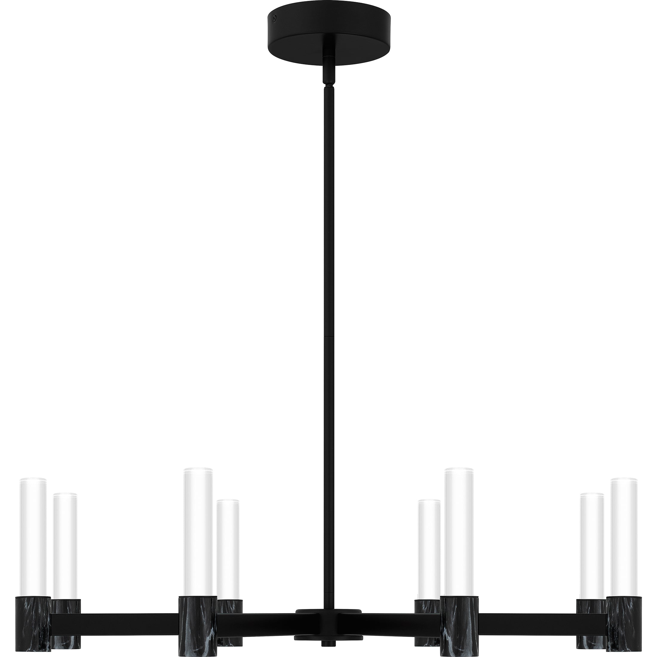 Quoizel Adler Chandelier lustr Matte Black akryl LED