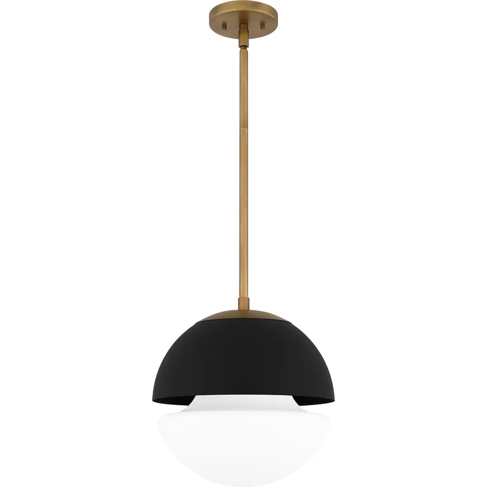 Quoizel Marley Pendant závěsné svítlo mosaz mléčné