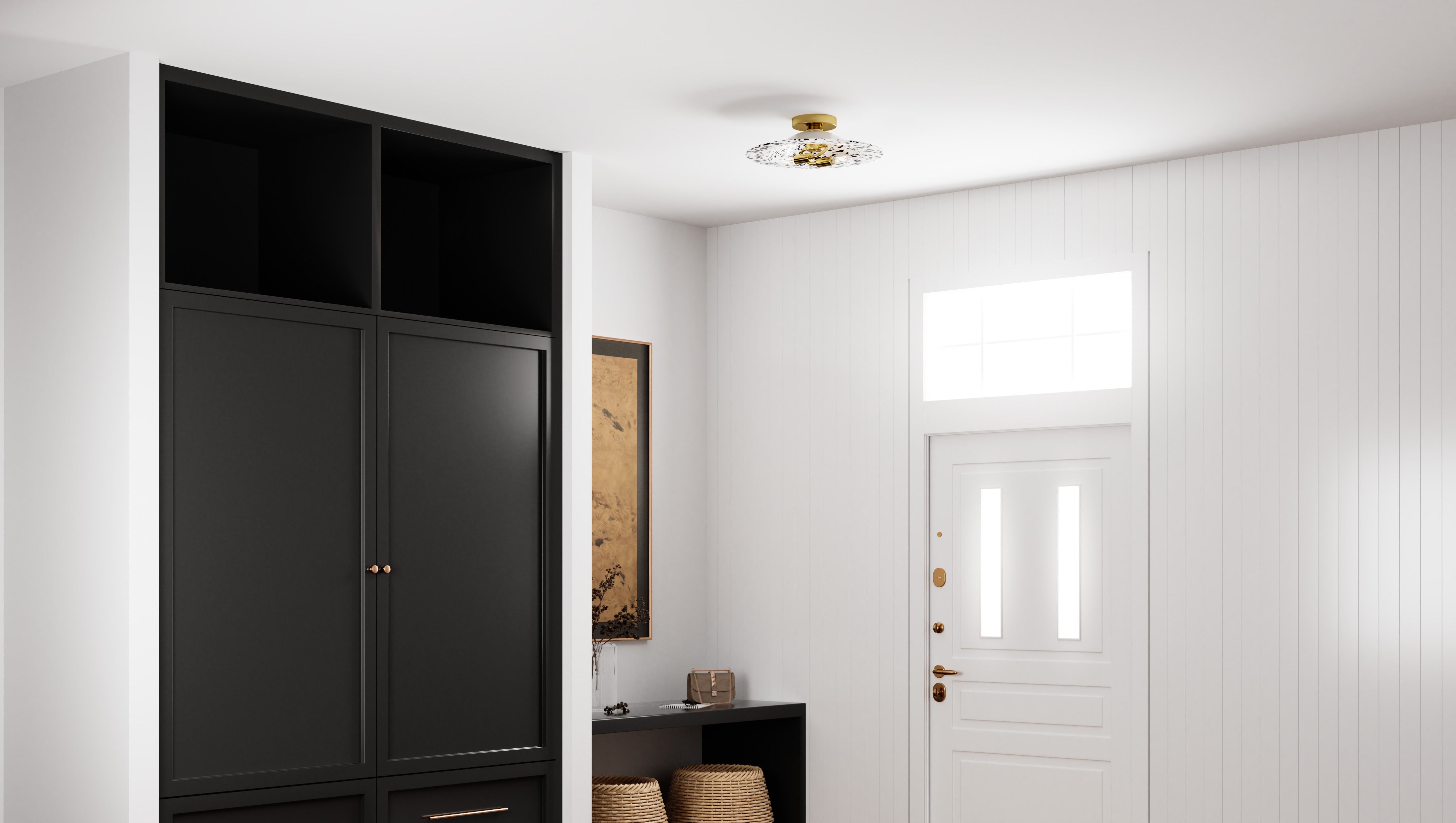 Quoizel Indigo stropnice Light Gold bílé stínidlo