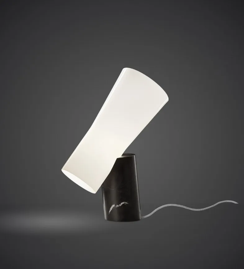 Foscarini Nile stolní lampa skleněná s mramorem